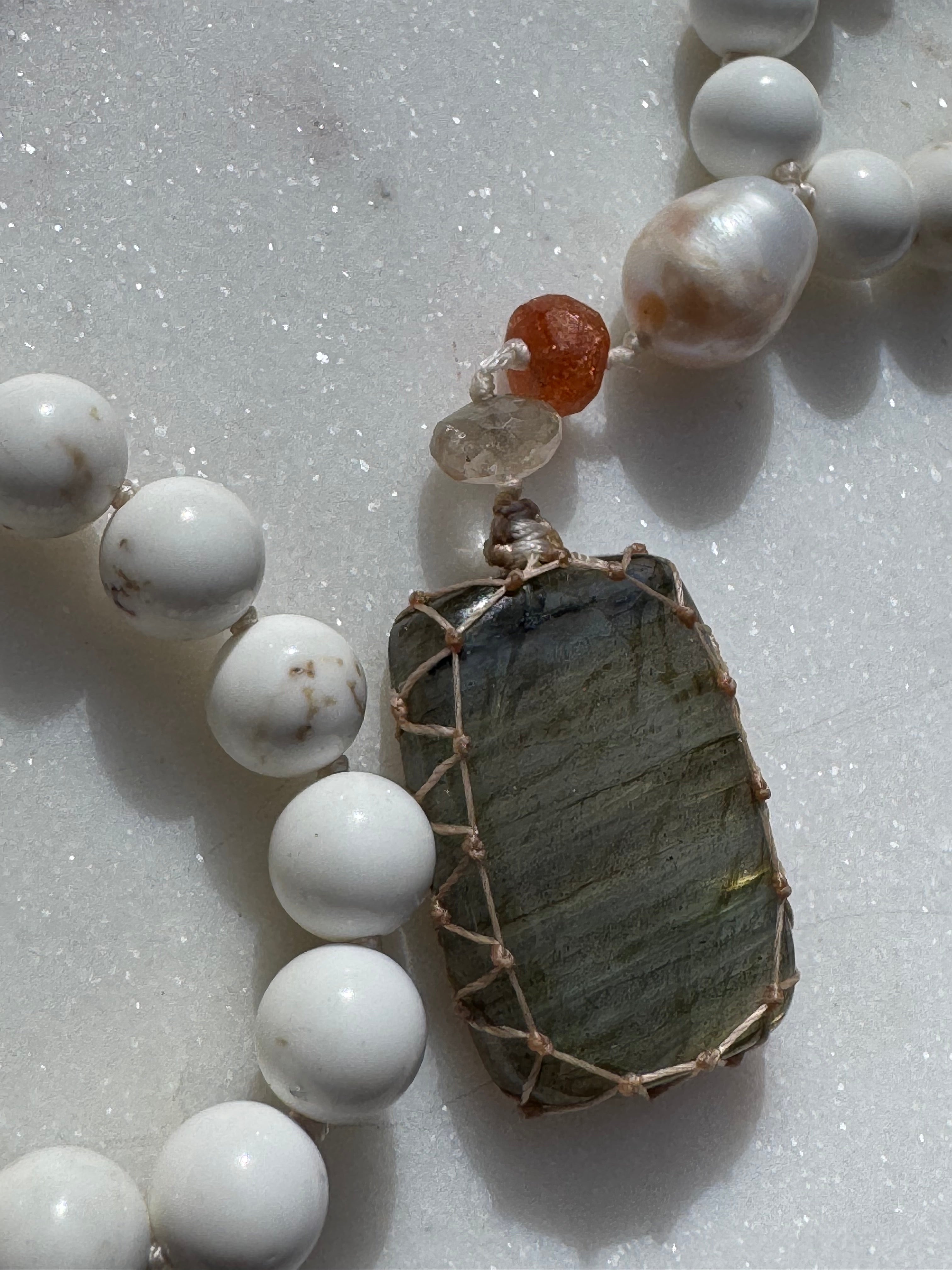 Future Nomads Necklaces One size Yellow Aventurine & Copper Mala 2