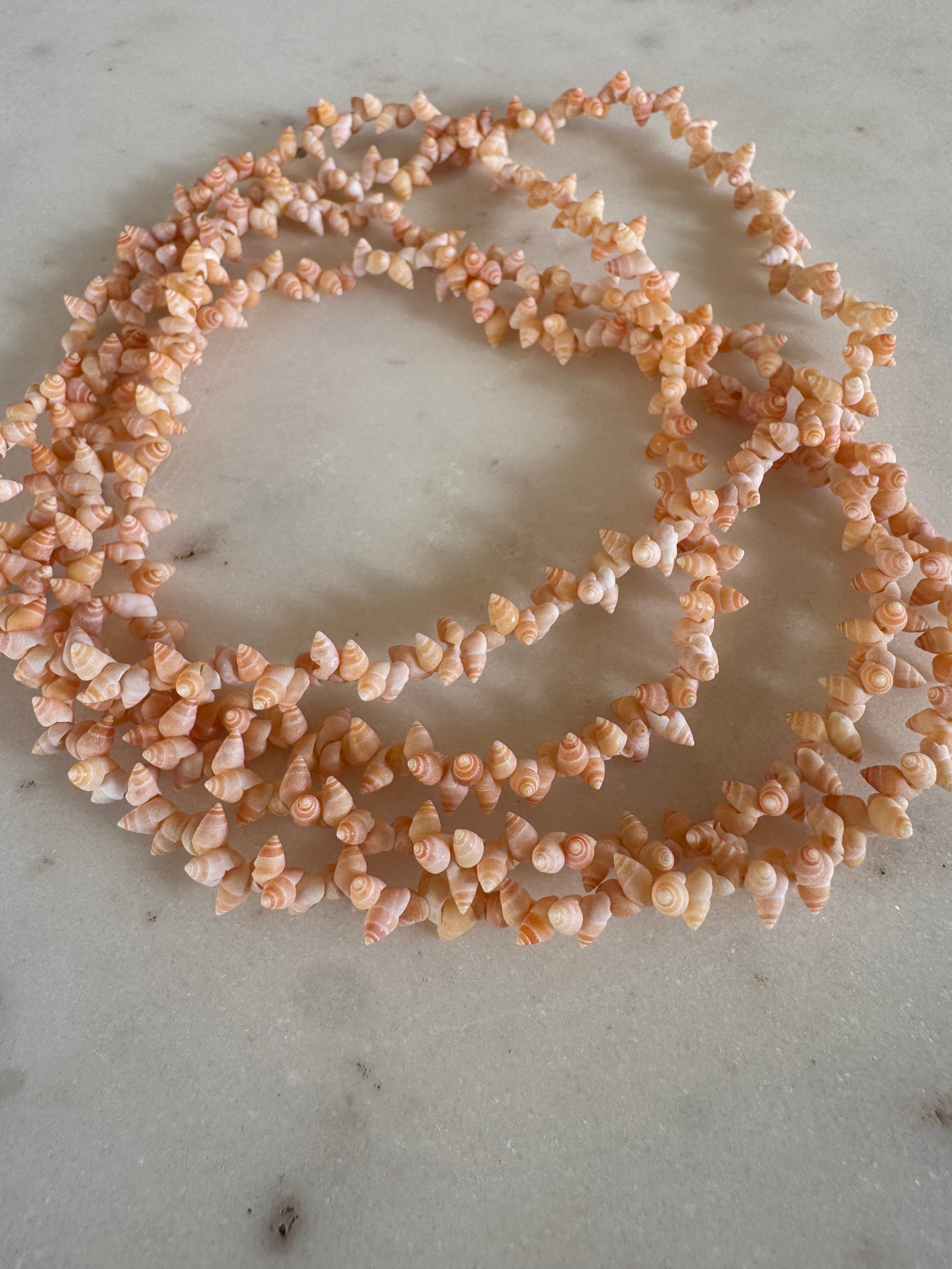 Shell Strand Necklace Coral Pink | Necklaces