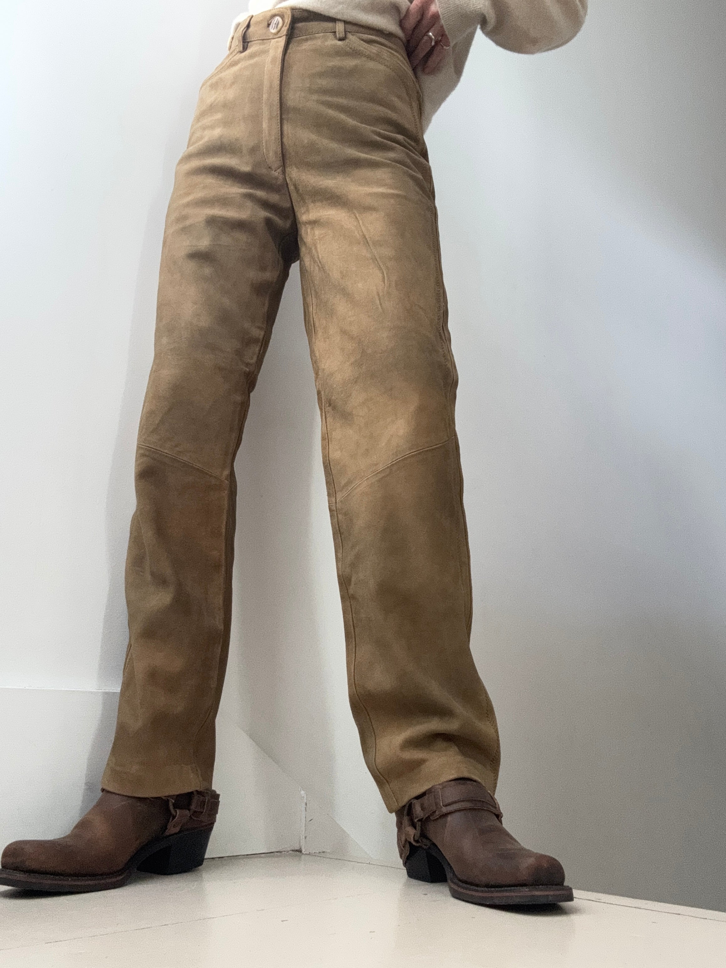 Tan Suede Pants | Pants