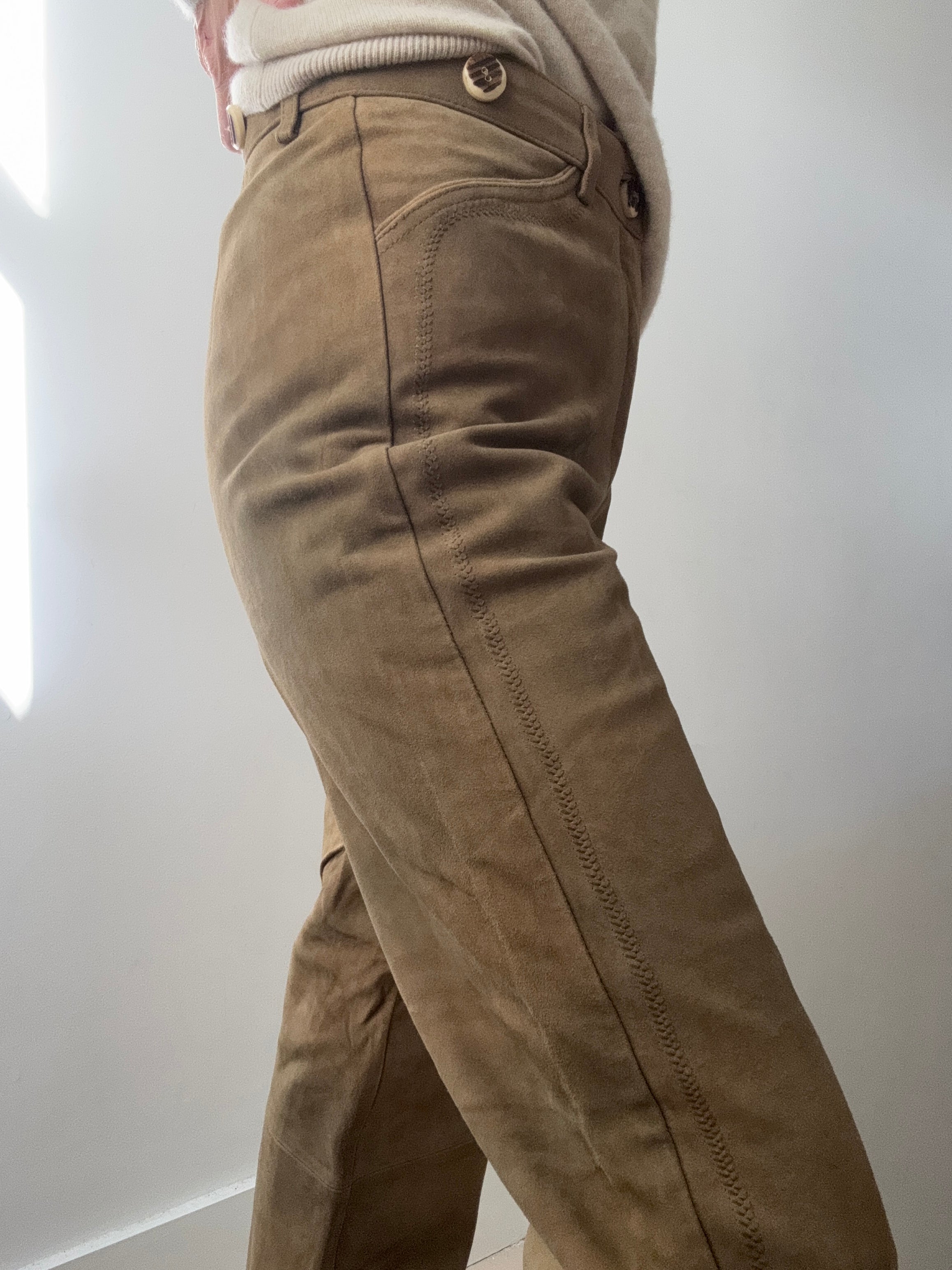Tan Suede Pants | Pants