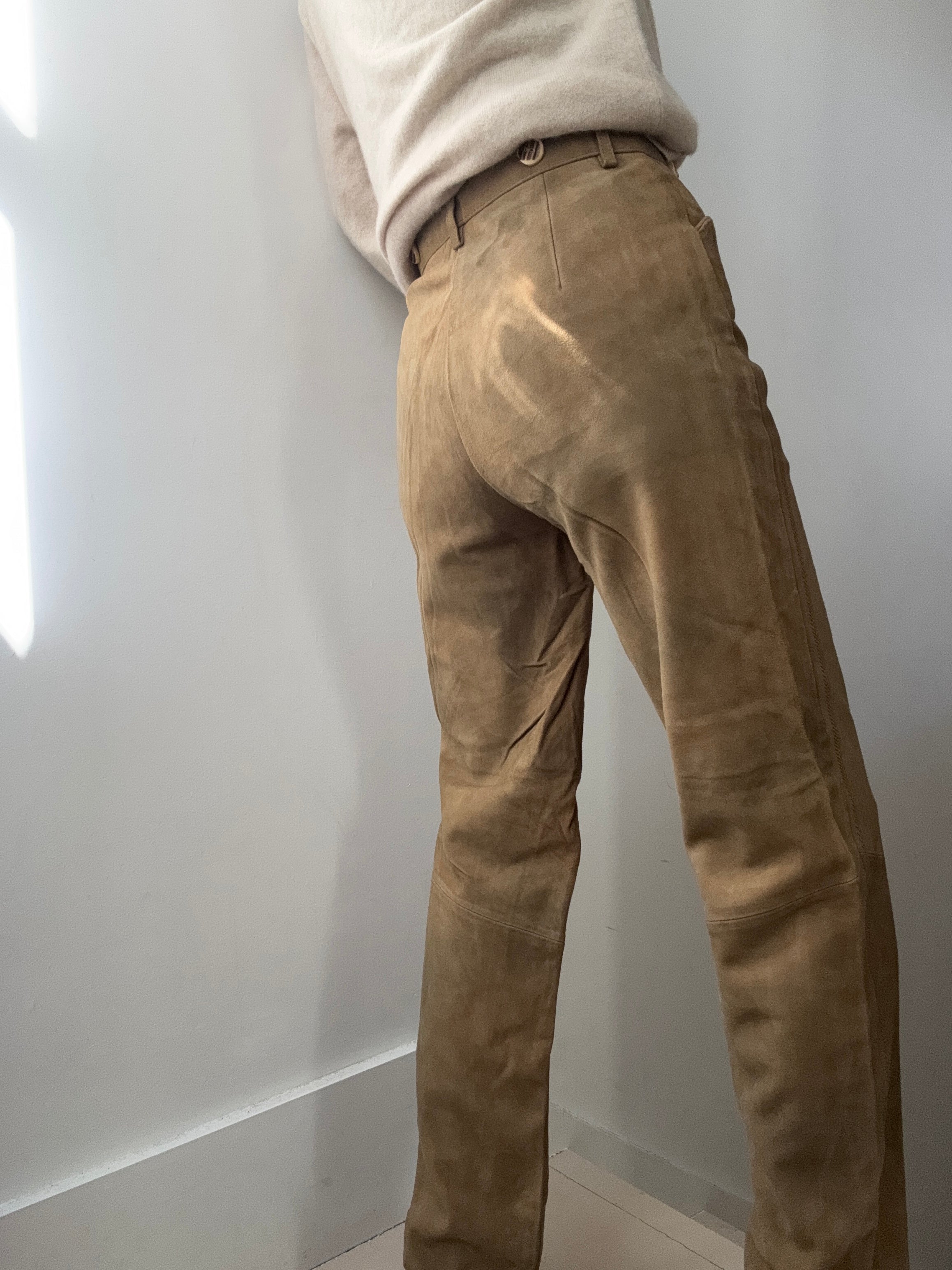 Tan Suede Pants | Pants
