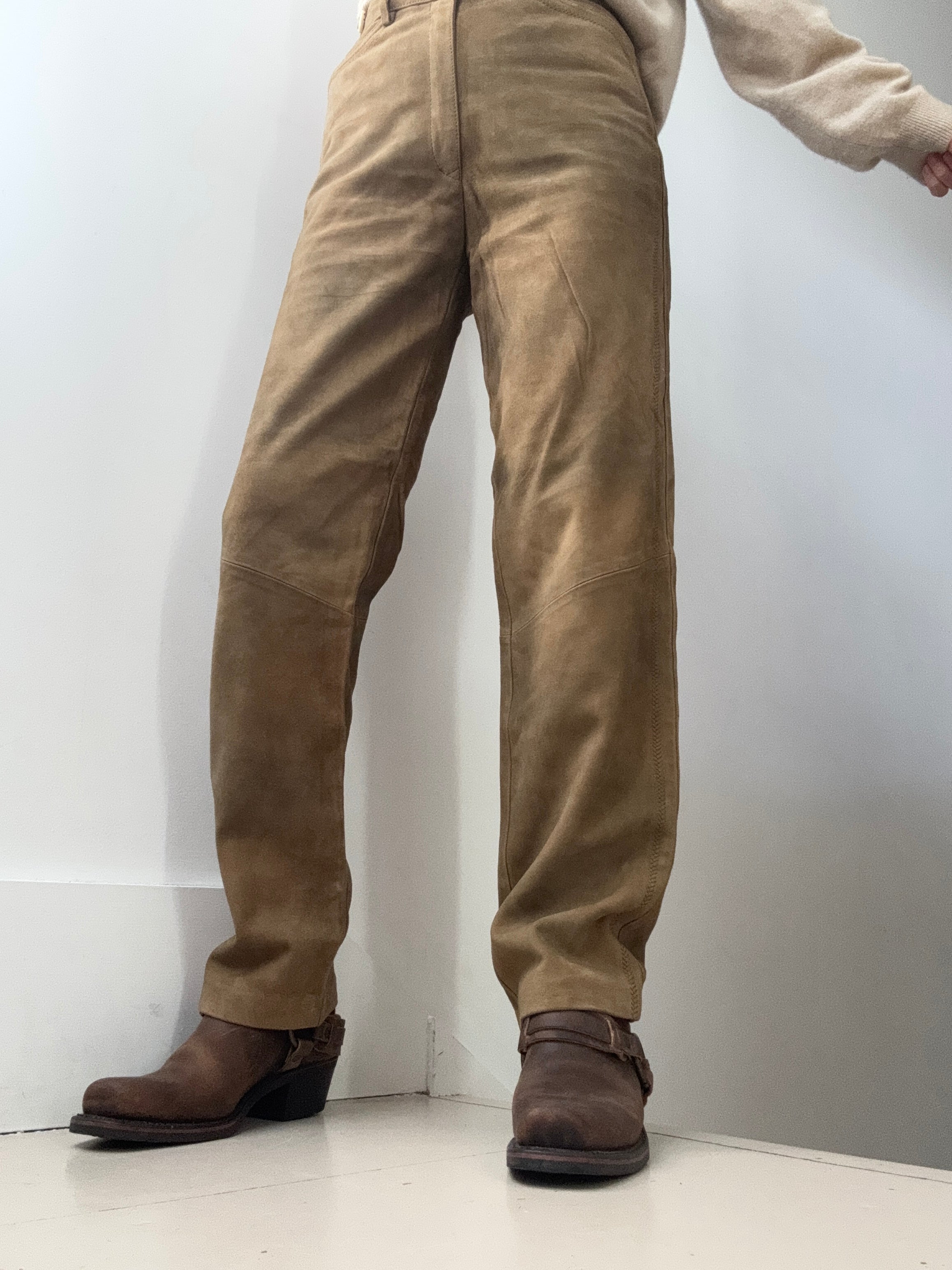 Tan Suede Pants | Pants