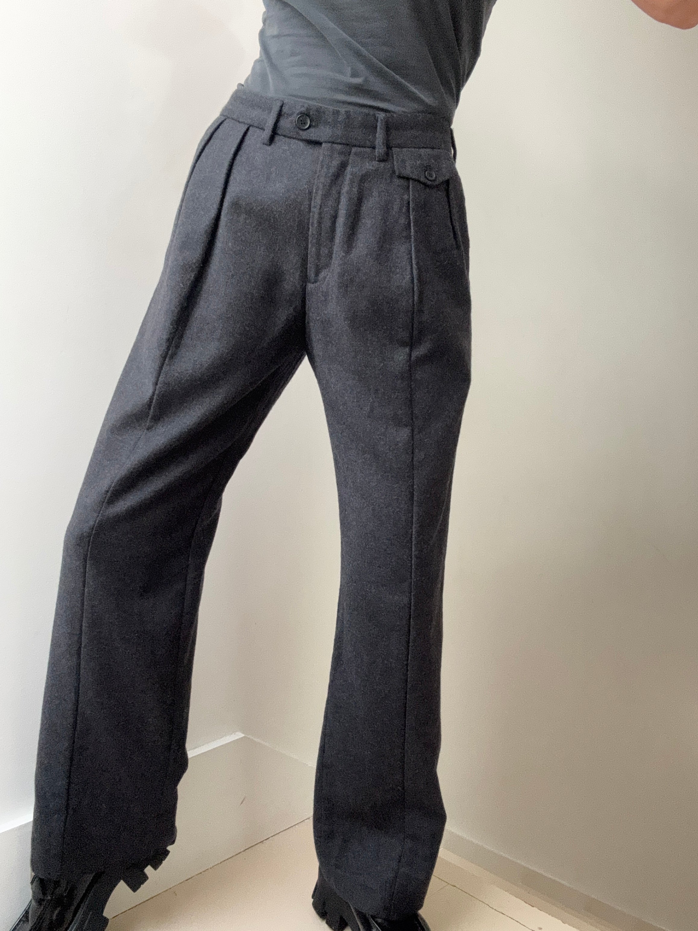 Future Nomads Pants Large Vintage Neil Barrett Grey Wool Pants