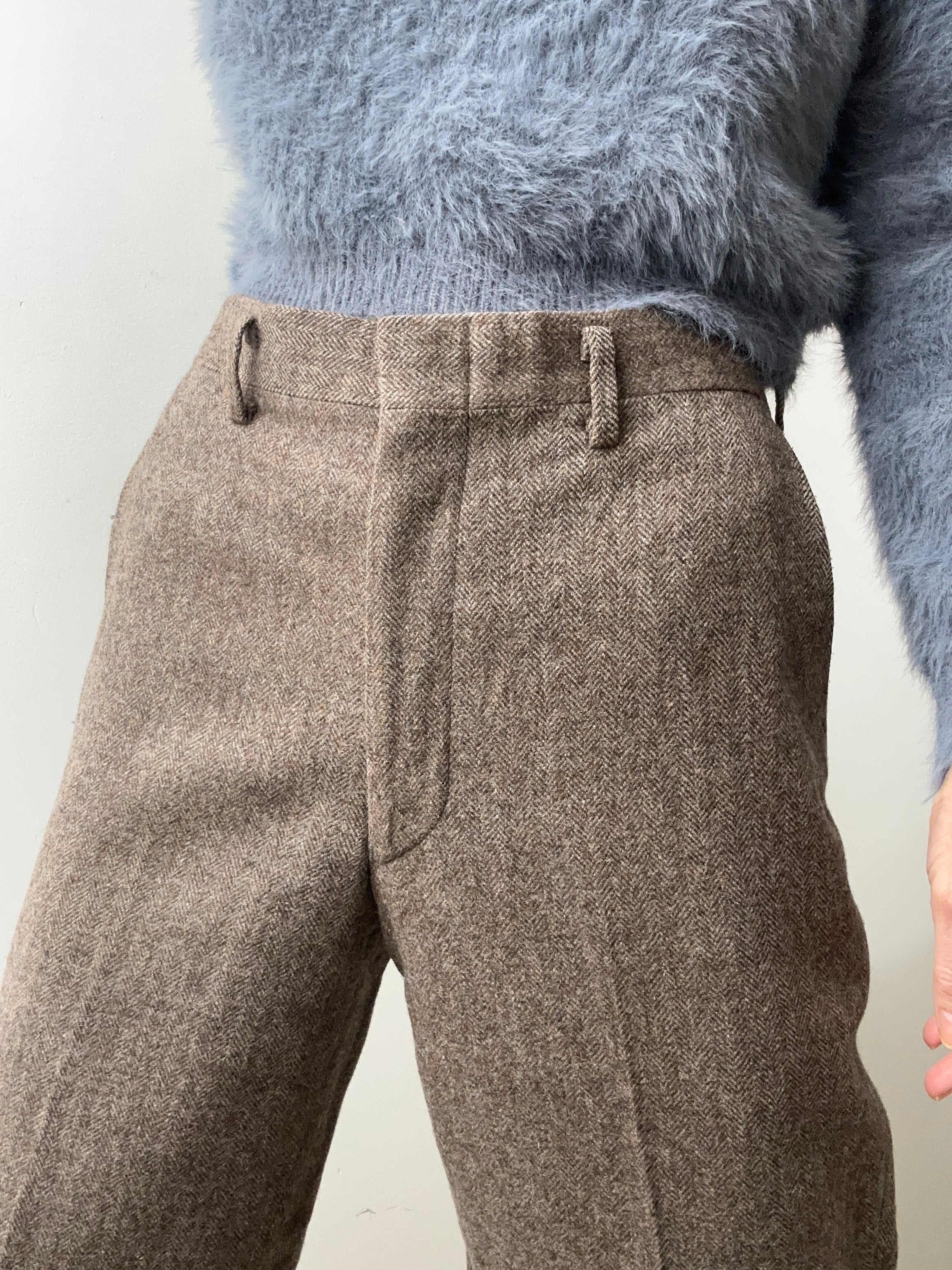 Future Nomads Pants Medium Brown Wool Japan Vintage Pants