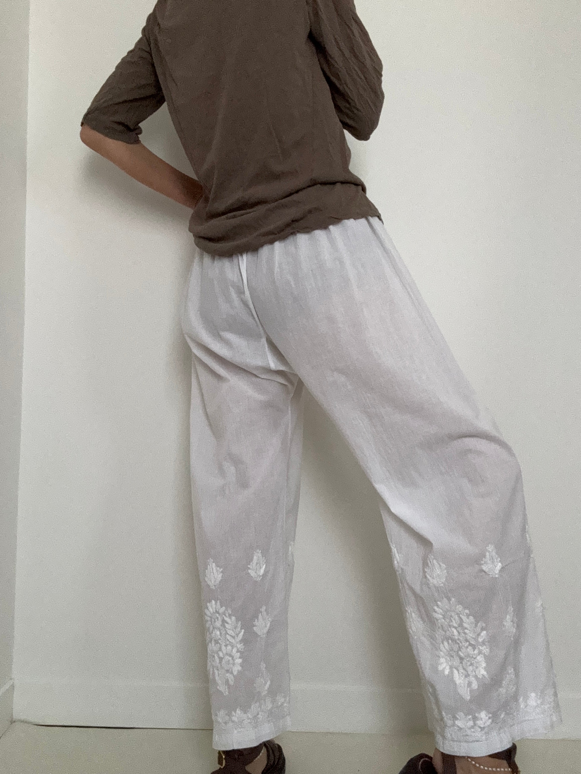 Future Nomads Pants One Size Cotton Embroidered Pants