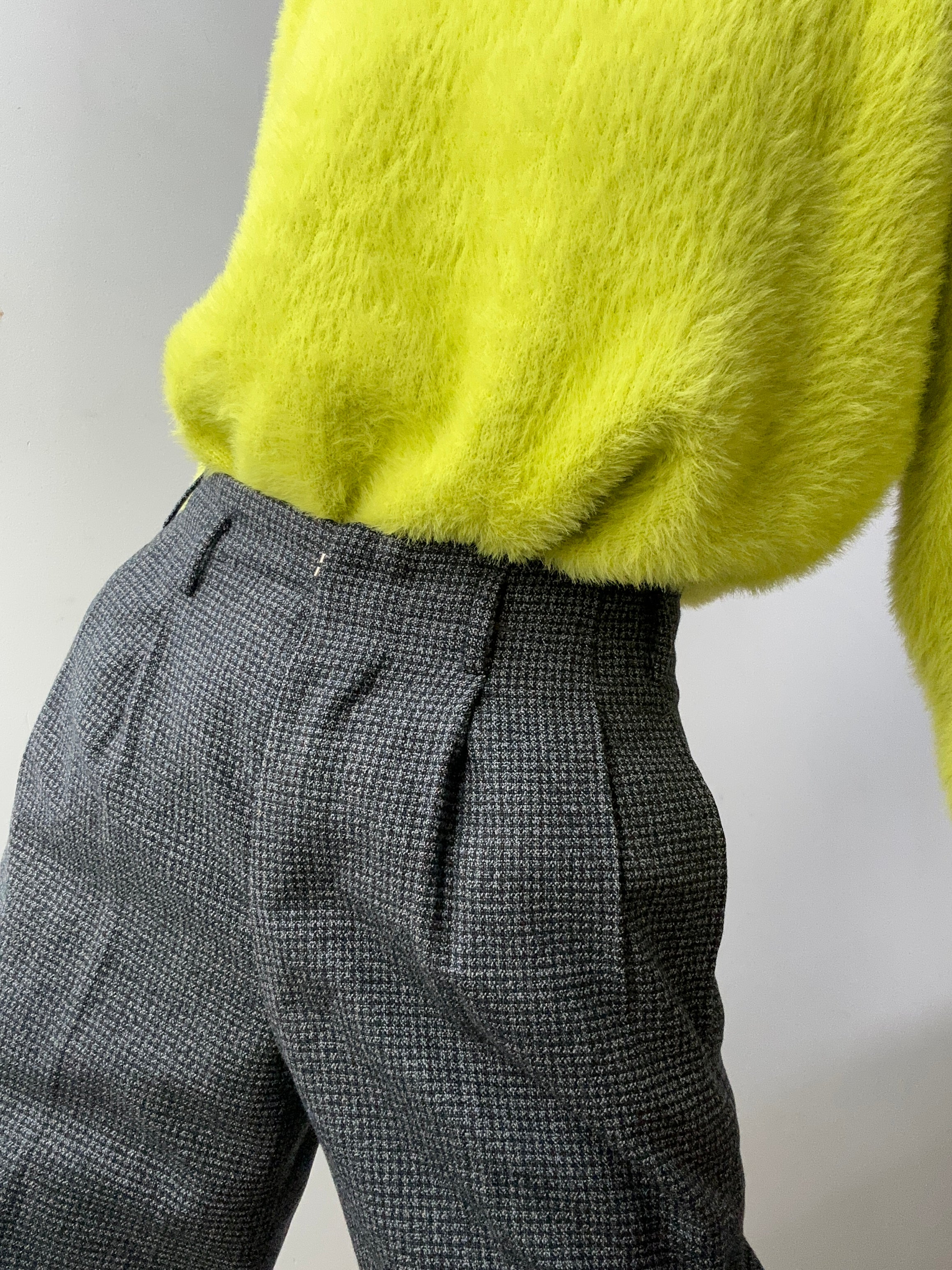 Grey Check Pants | Pants