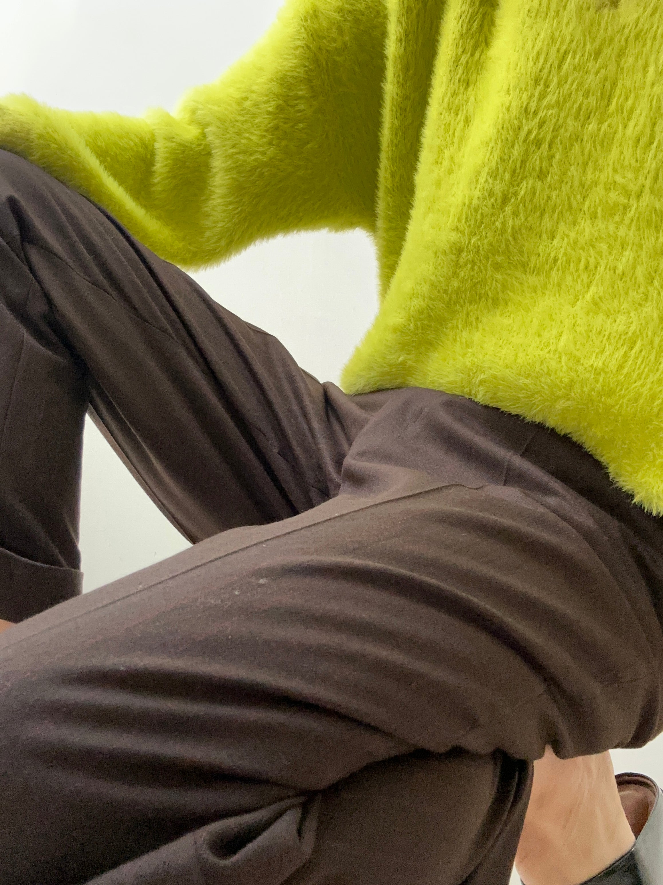 Brown Pinstripe Pants | Pants