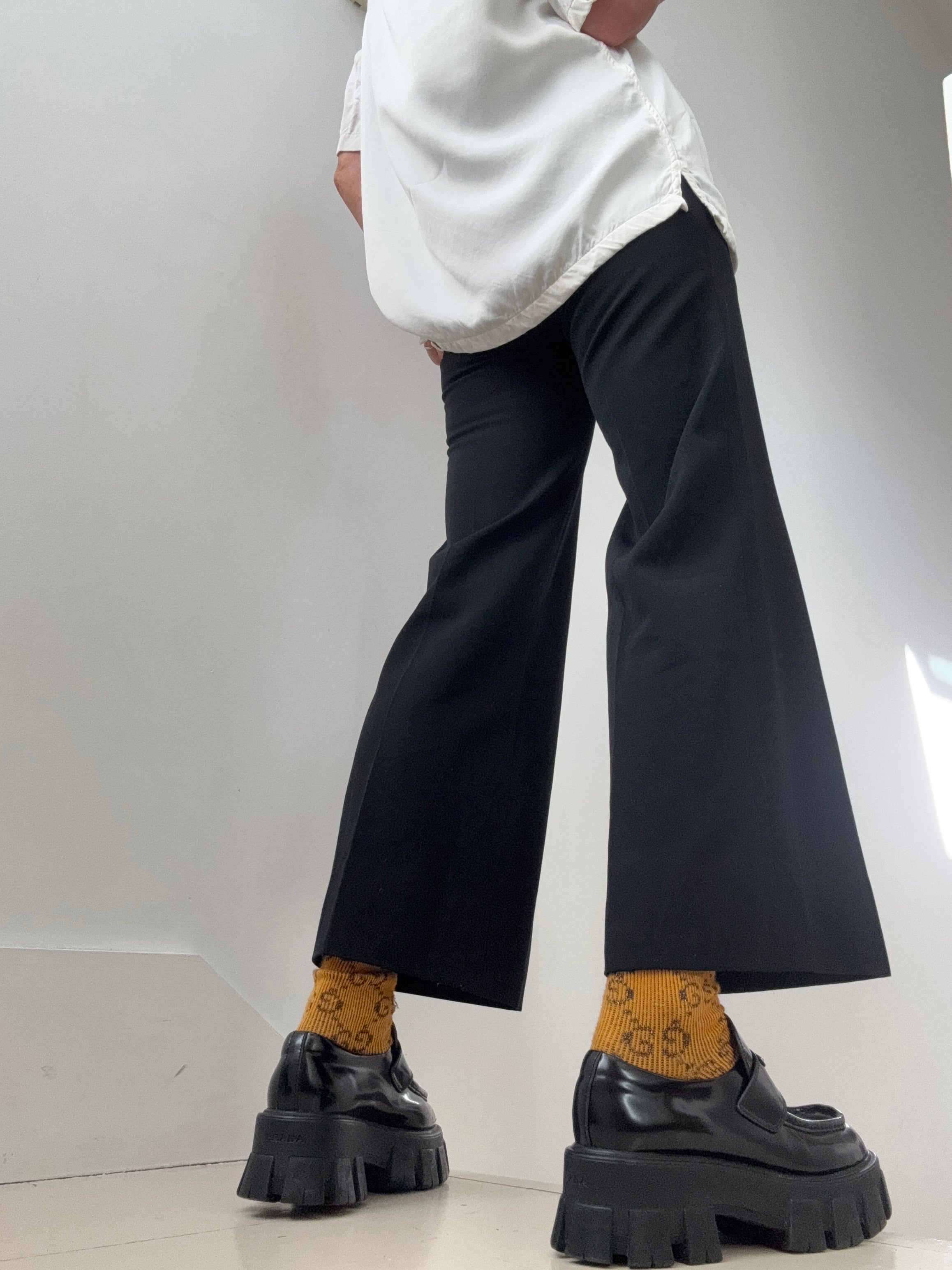 Future Nomads Pants XSmall Vintage Black Wide Leg Suit Pants