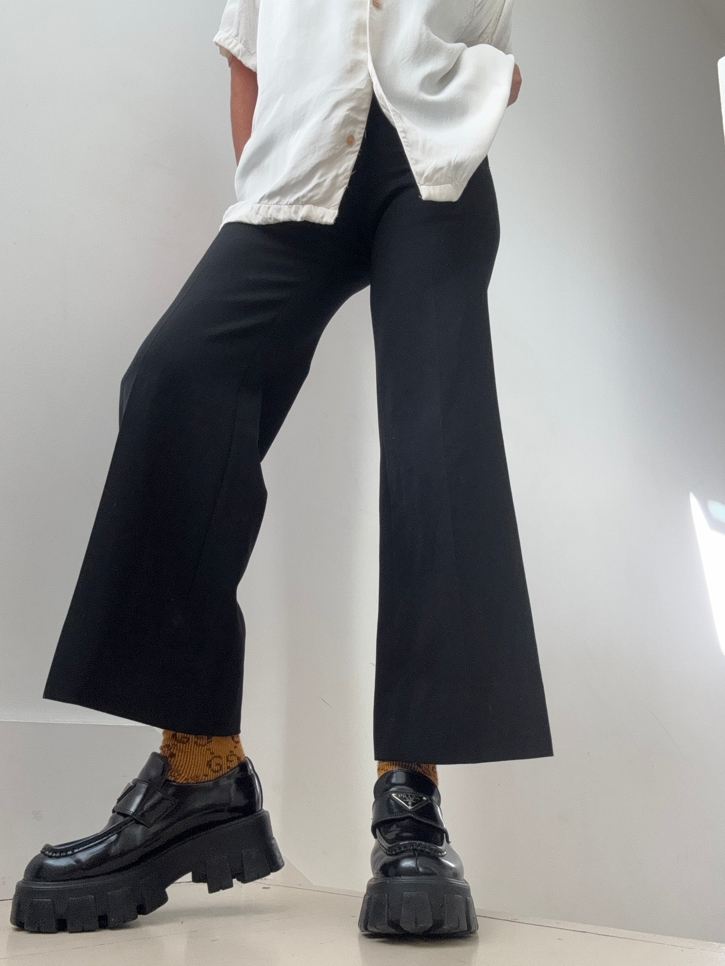 Future Nomads Pants XSmall Vintage Black Wide Leg Suit Pants