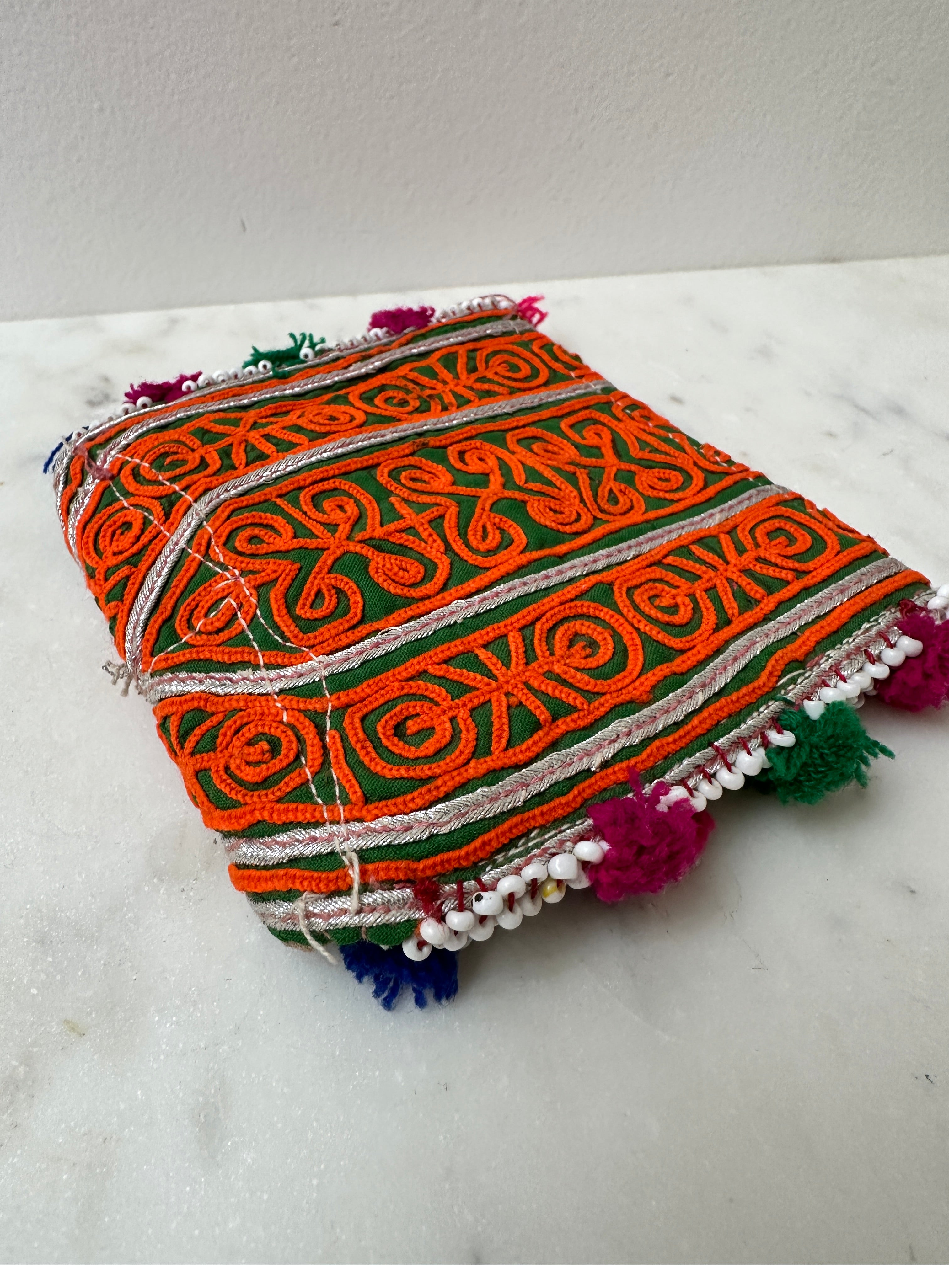Afghani Purse Orange & Green | Purses