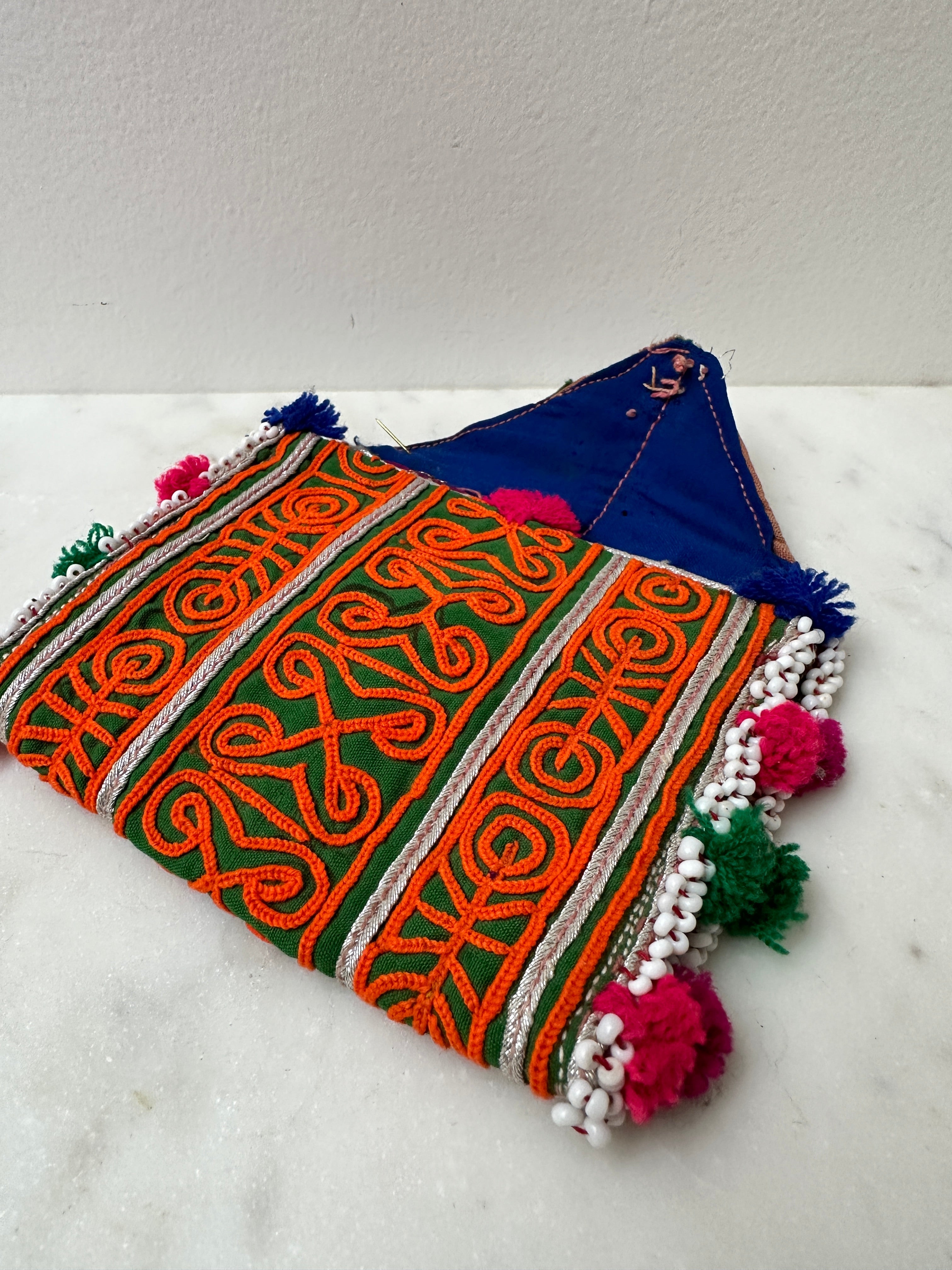 Afghani Purse Orange & Green | Purses