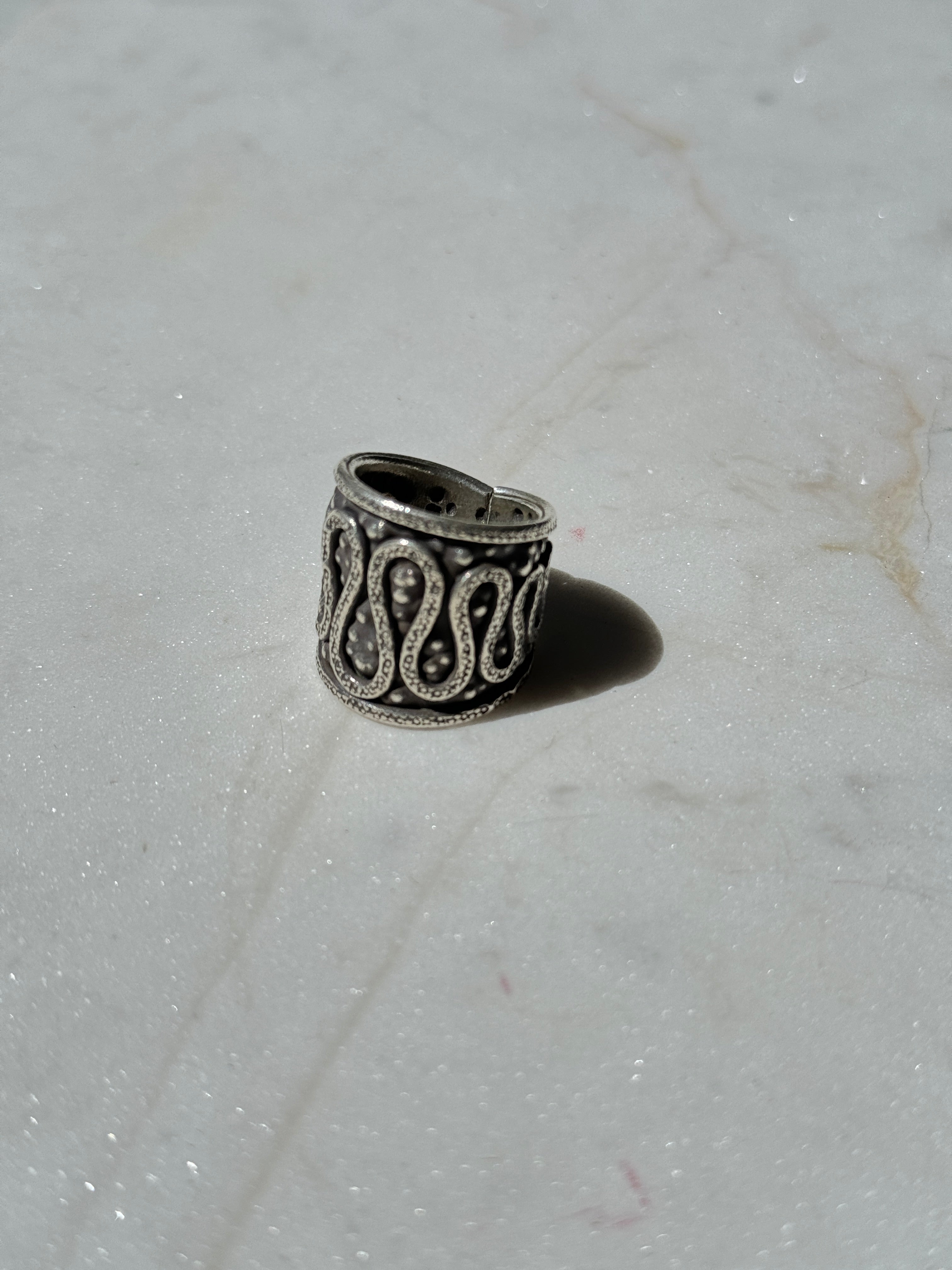 Future Nomads Rings 7 Snake Swirl Silver Ring