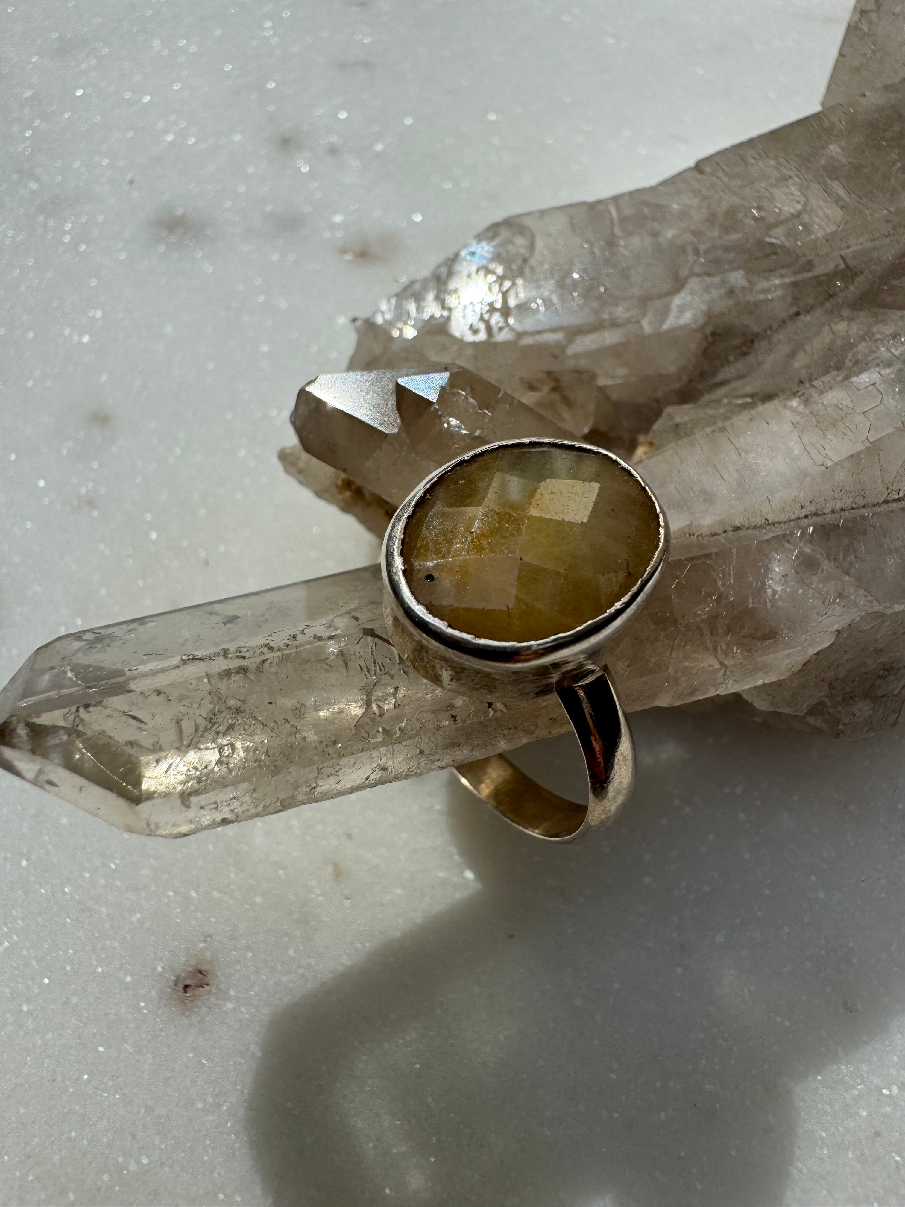 Gemstone Silver Ring Oval Natural | Rings