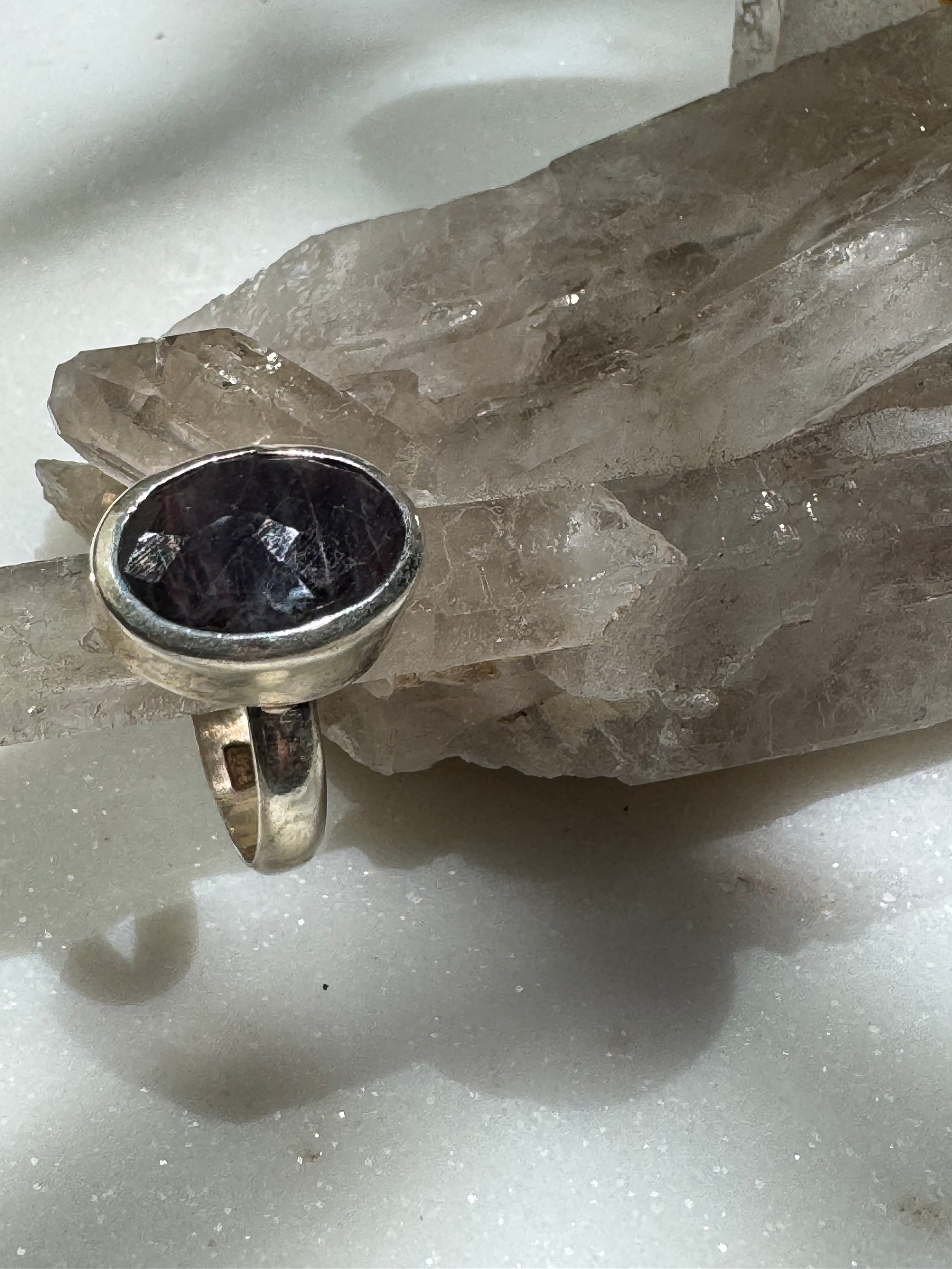 Gemstone Silver Ring Smokey Brown Oval | Rings