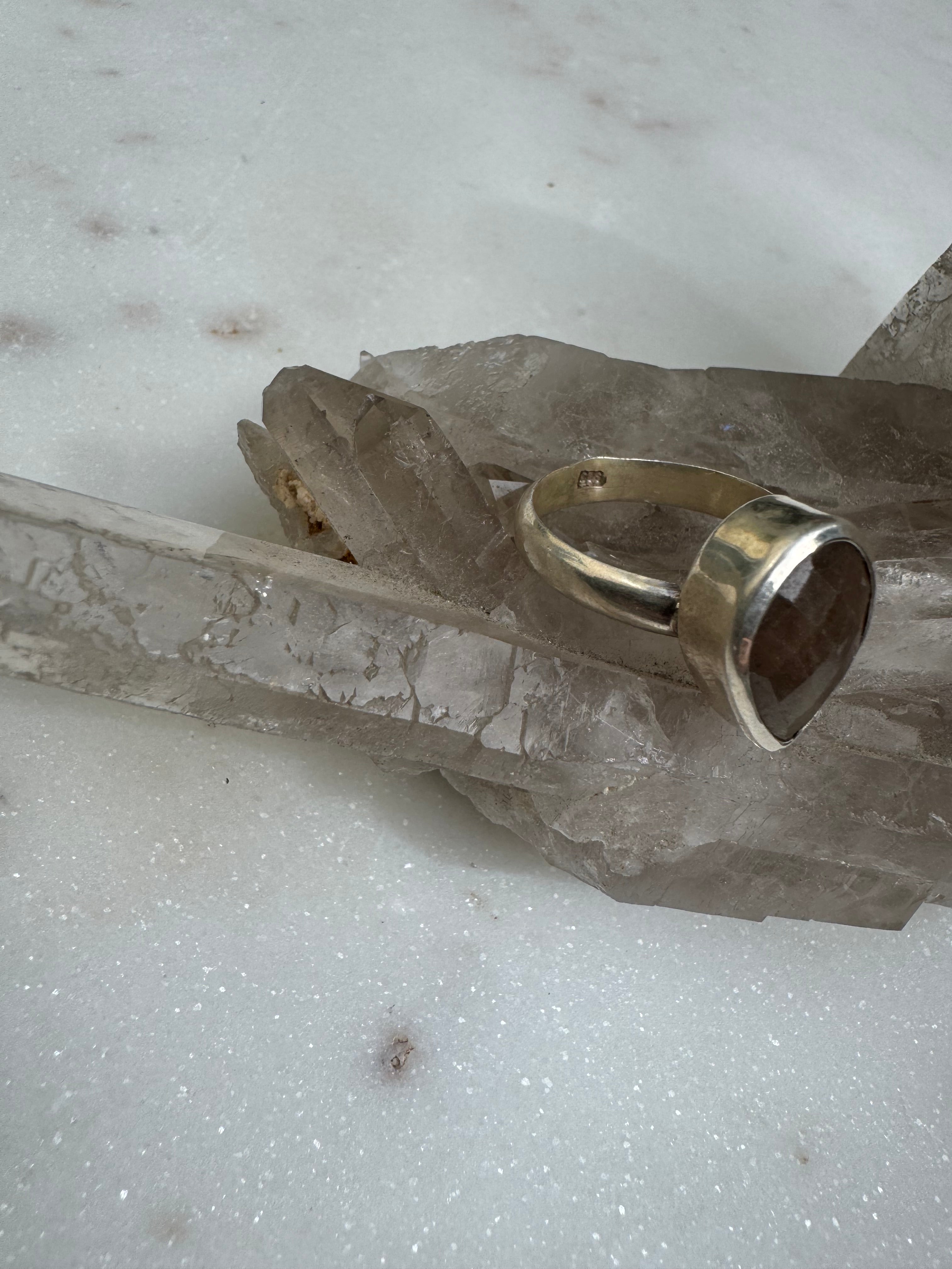 Gemstone Silver Ring Teardrop Natural | Rings