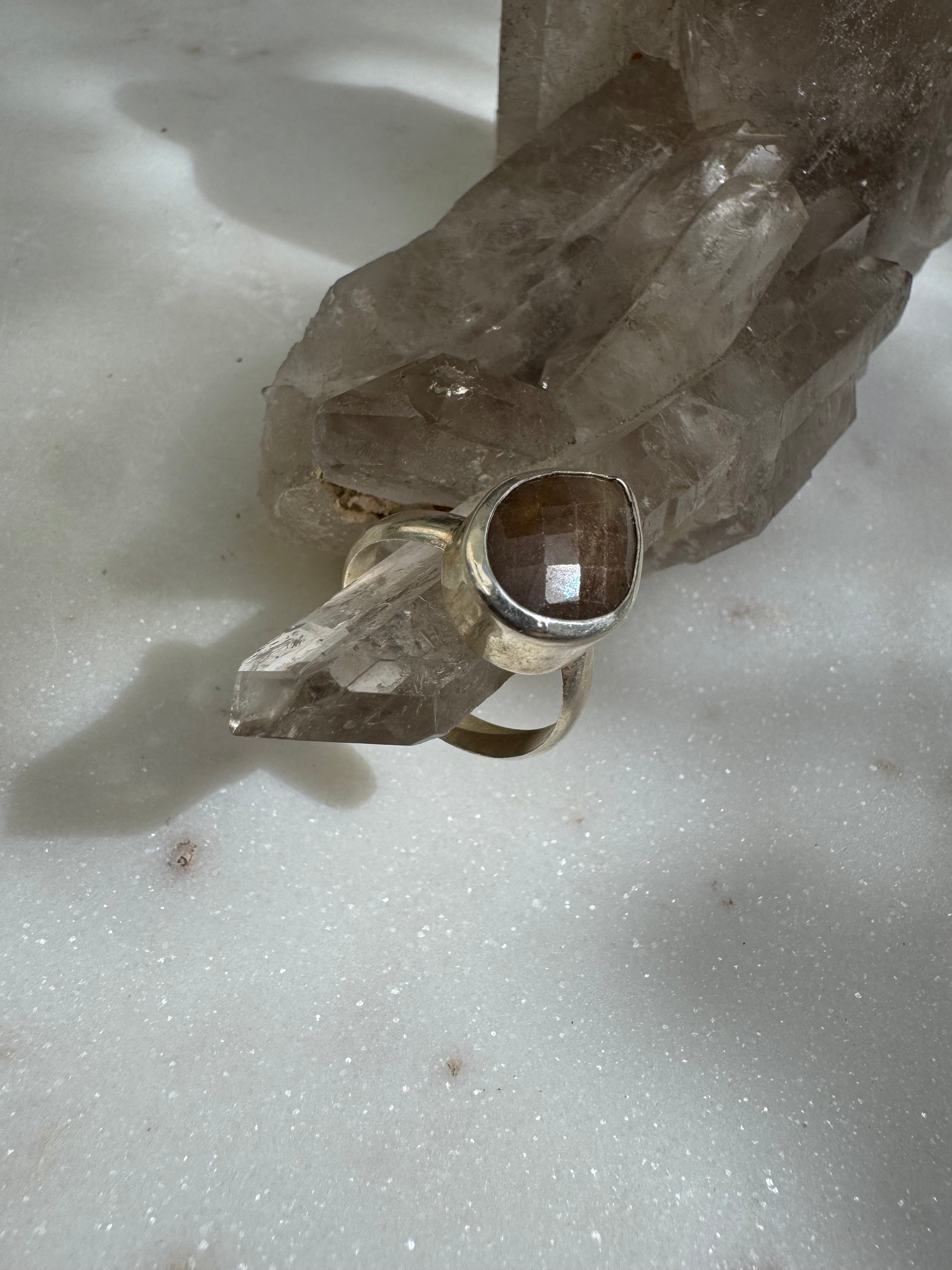 Gemstone Silver Ring Teardrop Natural | Rings