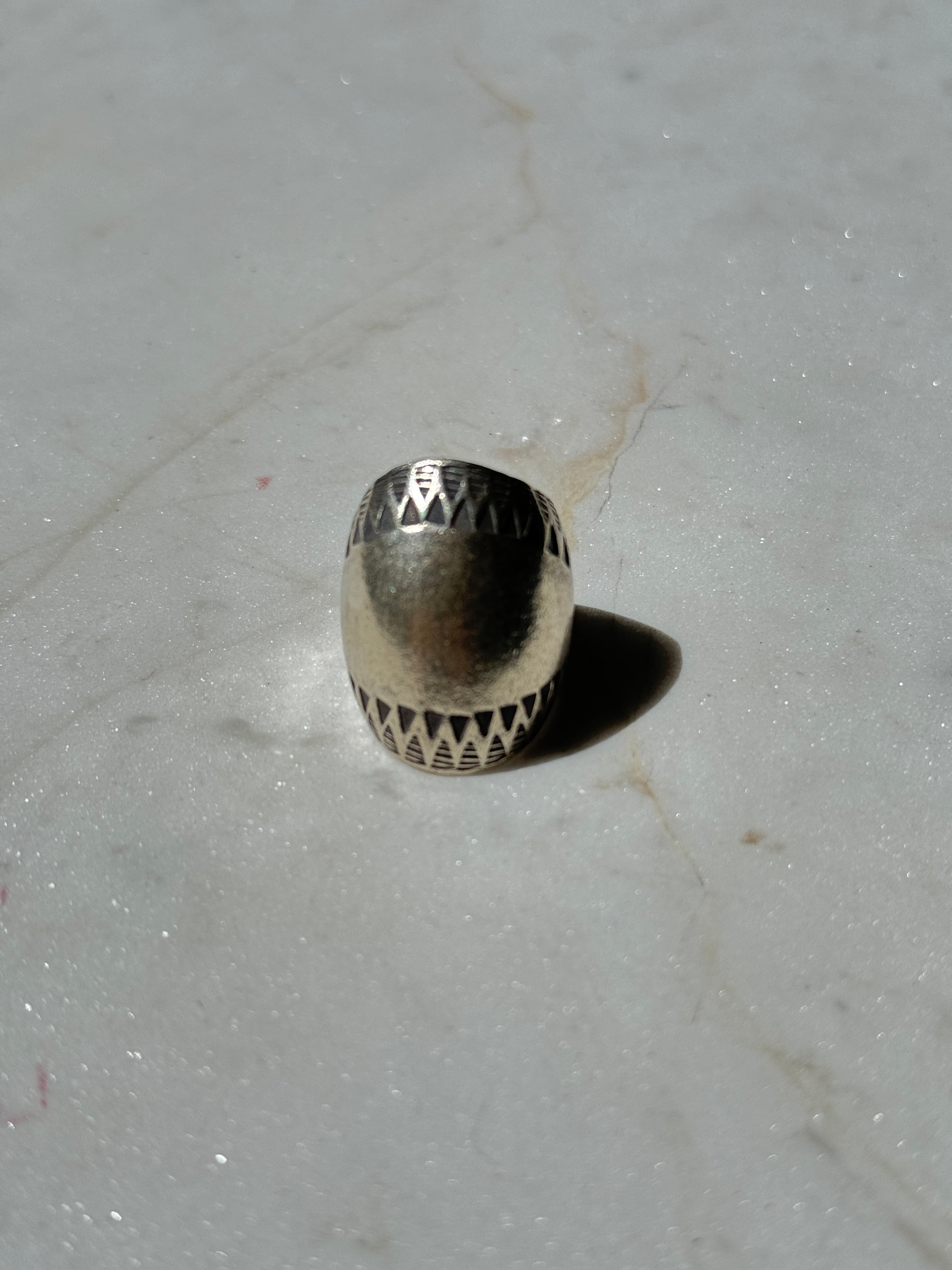 Future Nomads Rings Silver Embossed Wrap Dome Ring