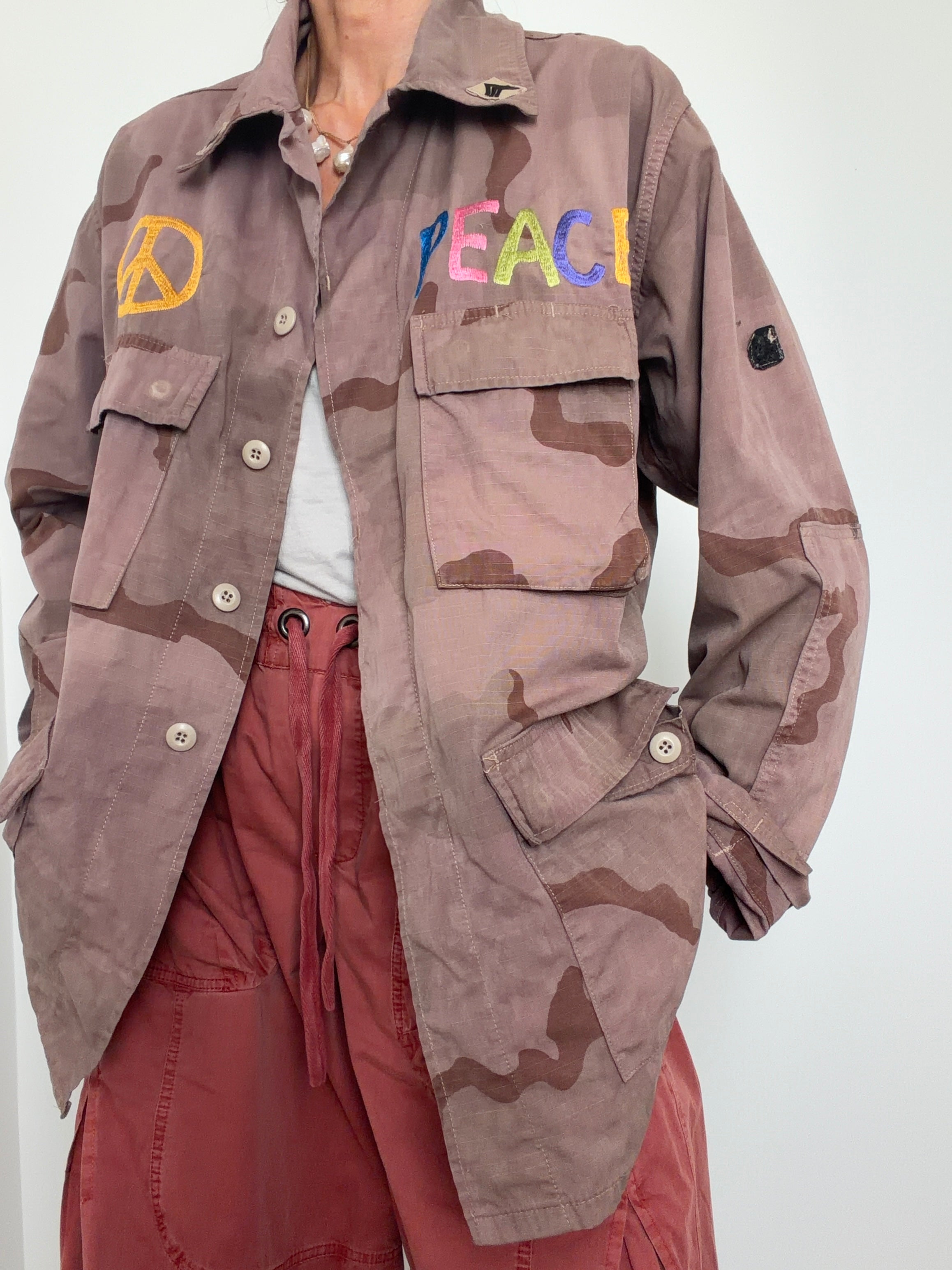 Future Nomads Shirts Dusty Camo Peace & Love Army
