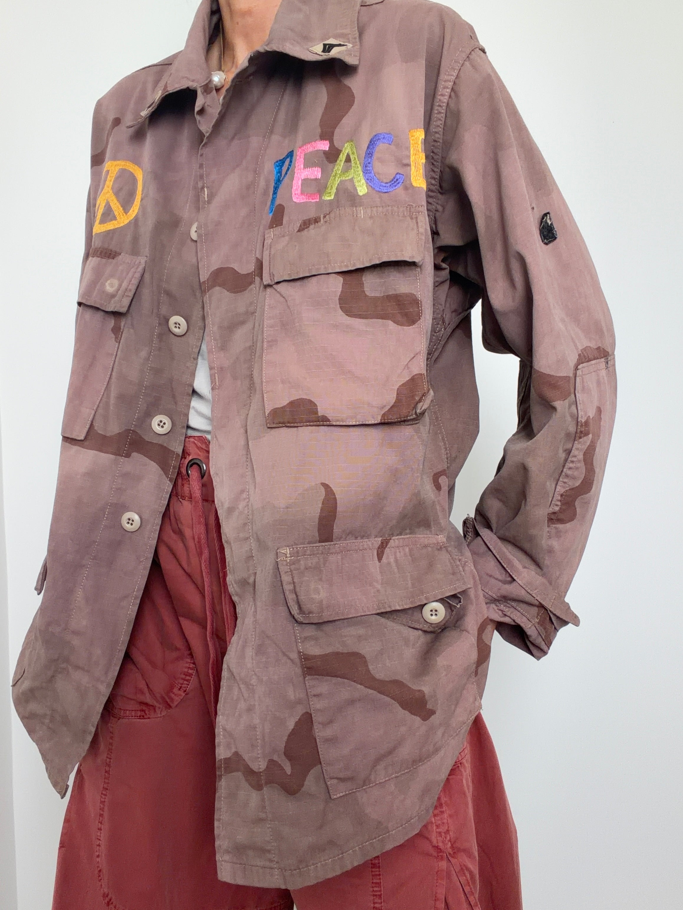 Future Nomads Shirts Dusty Camo Peace & Love Army