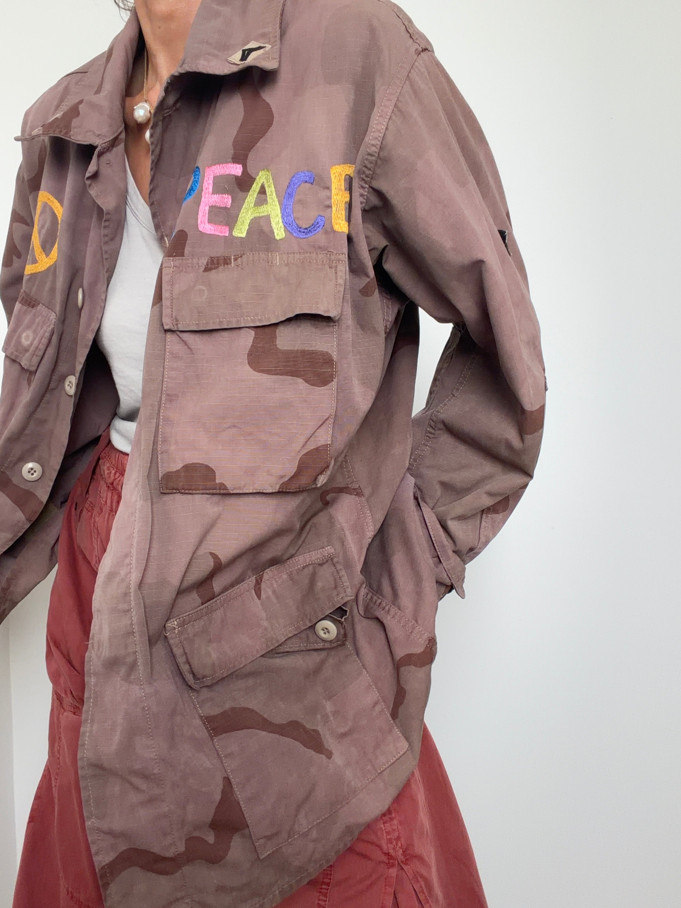 Future Nomads Shirts Dusty Camo Peace & Love Army