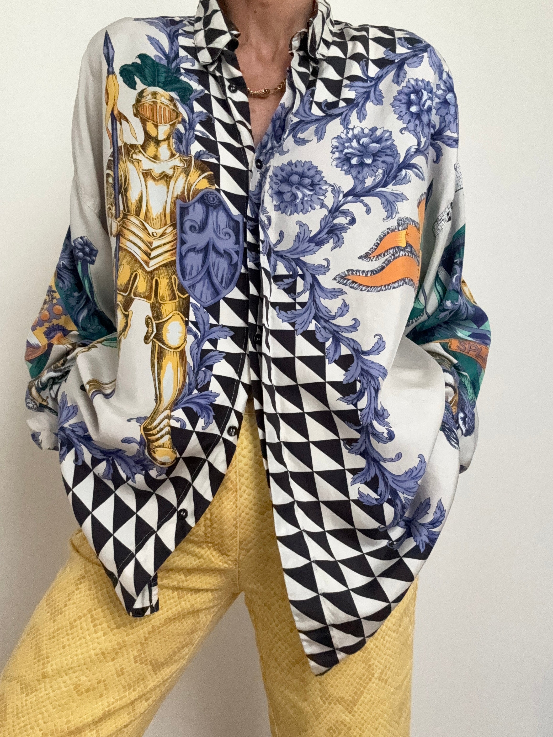 Vintage Silk Scarf Shirt | Shirts