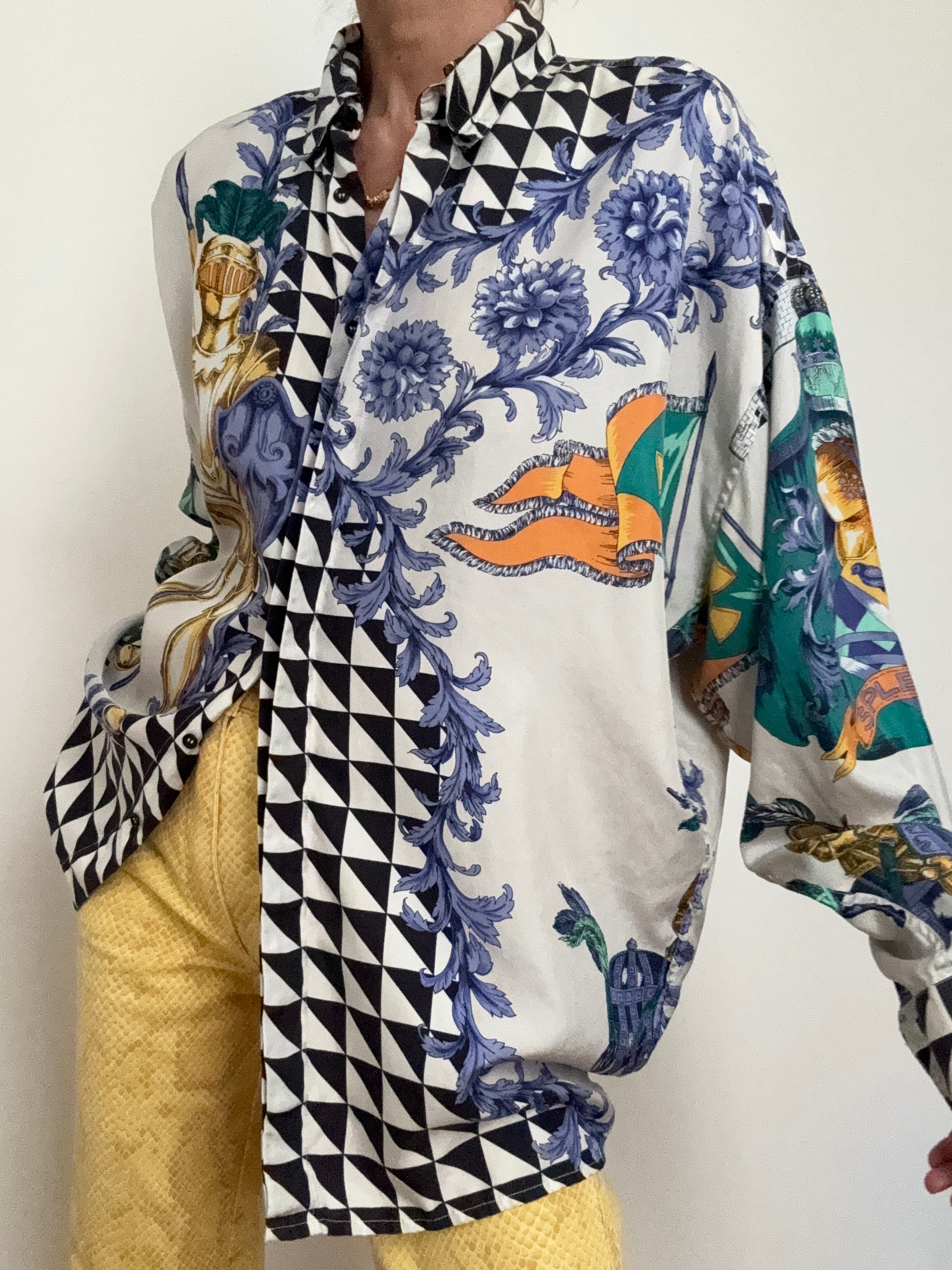 Vintage Silk Scarf Shirt | Shirts