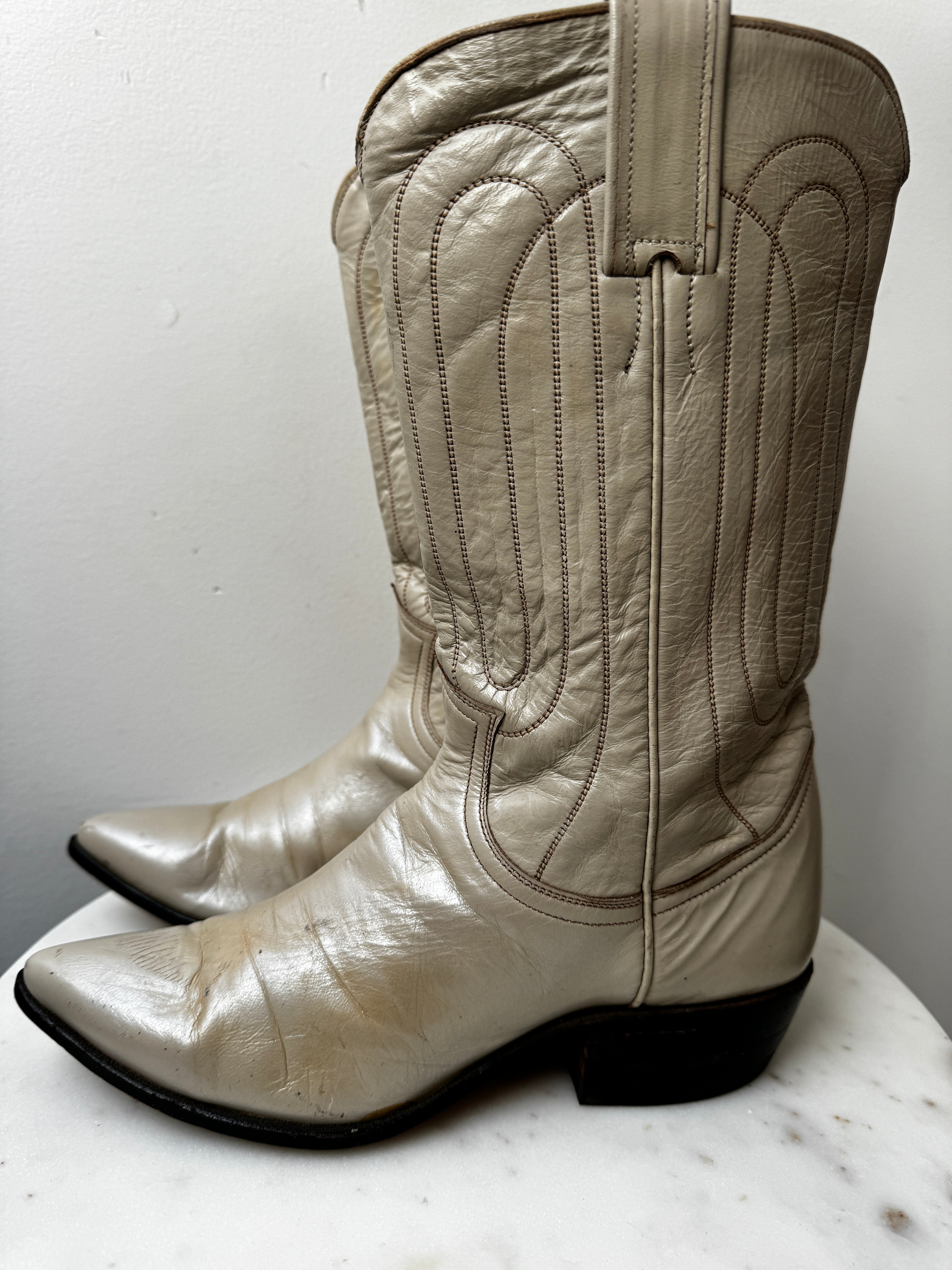 Justin Cowboy Boots Biege | Shoes
