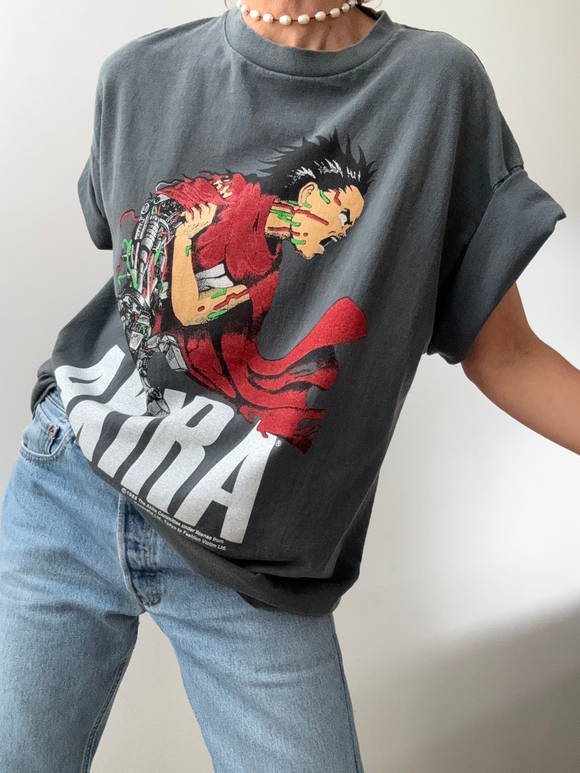 Akira Black Tee | Tops