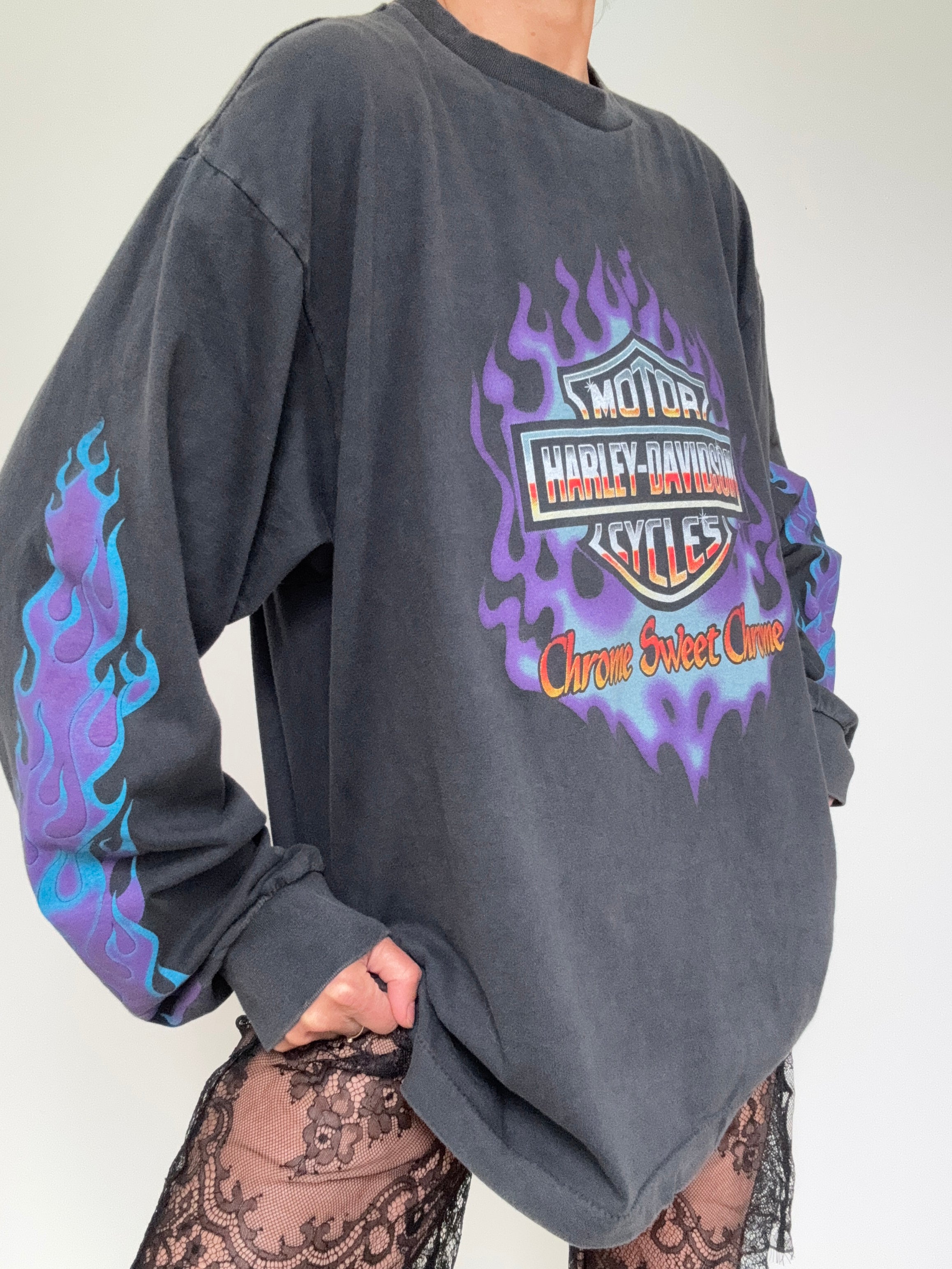 Future Nomads Tops Chrome Harley Davidson Vintage style Tee
