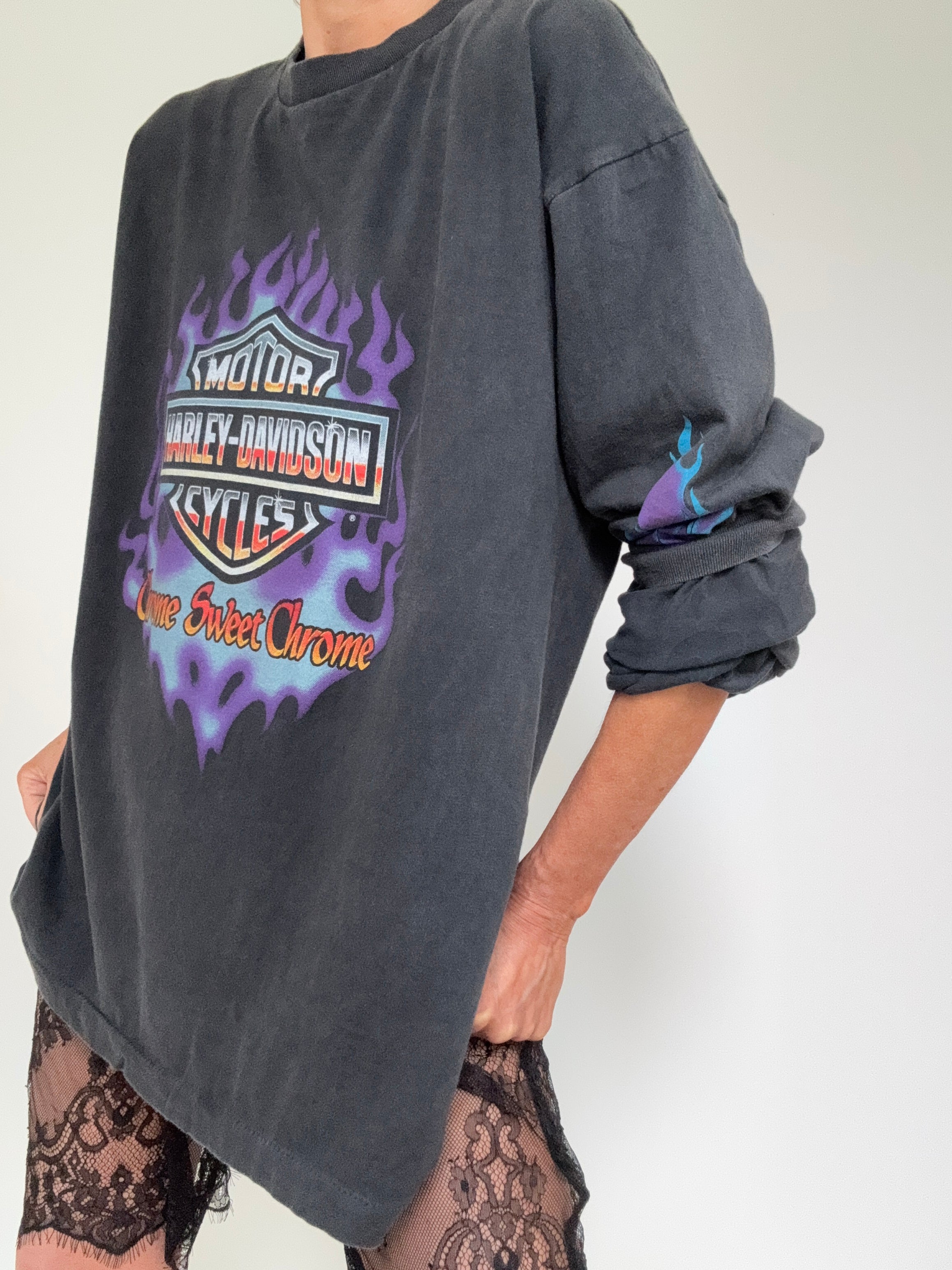 Future Nomads Tops Chrome Harley Davidson Vintage style Tee