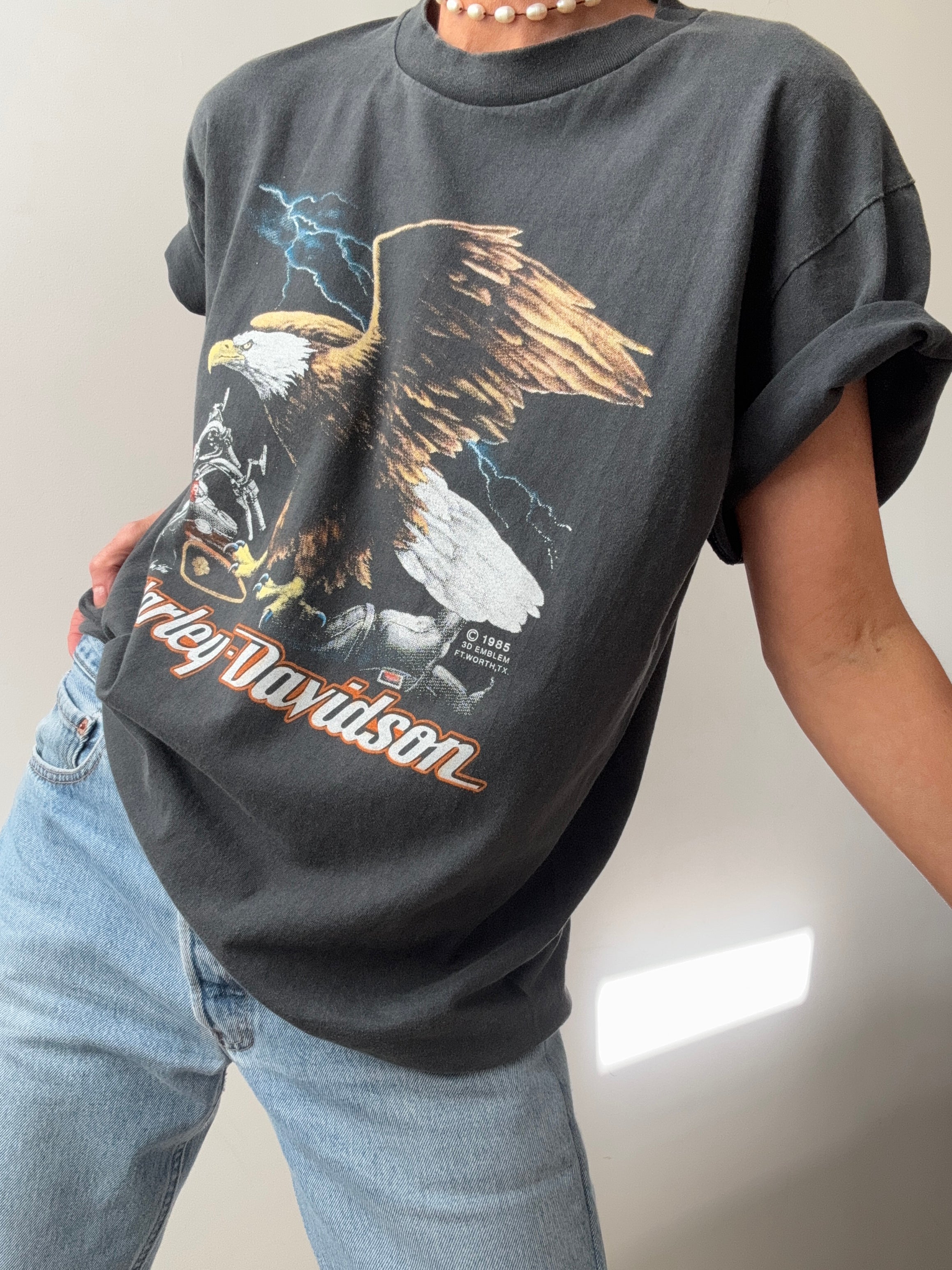 Vintage Style Harley Davidson Tee | Tops