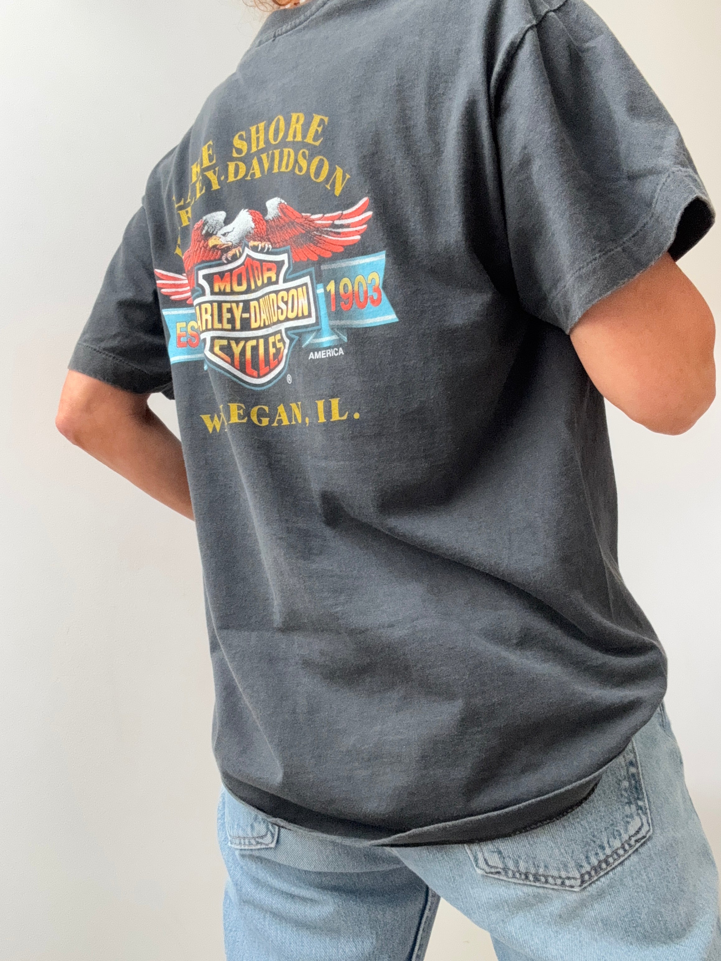 Vintage Style Harley Davidson Tee | Tops