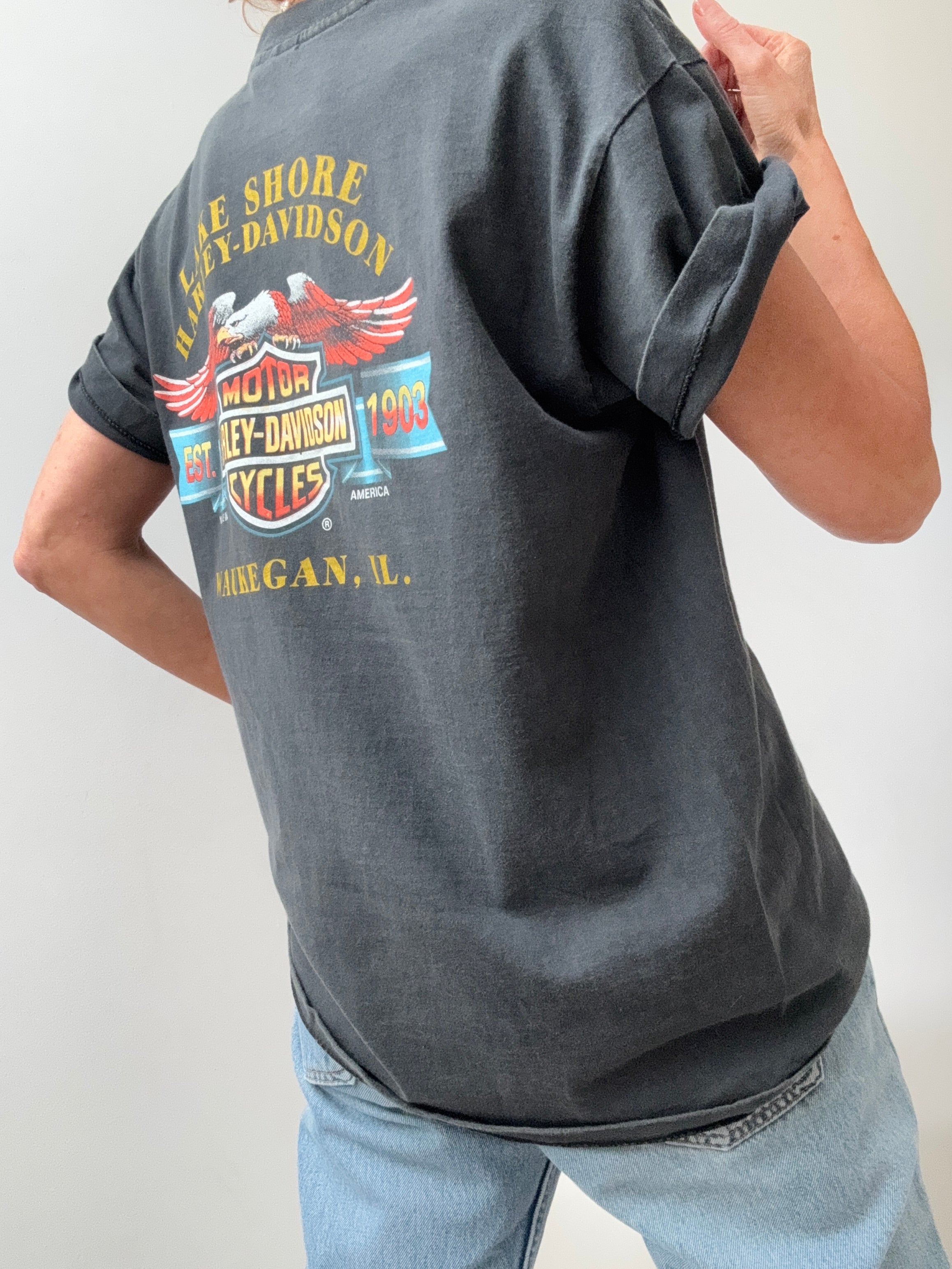 Vintage Style Harley Davidson Tee | Tops