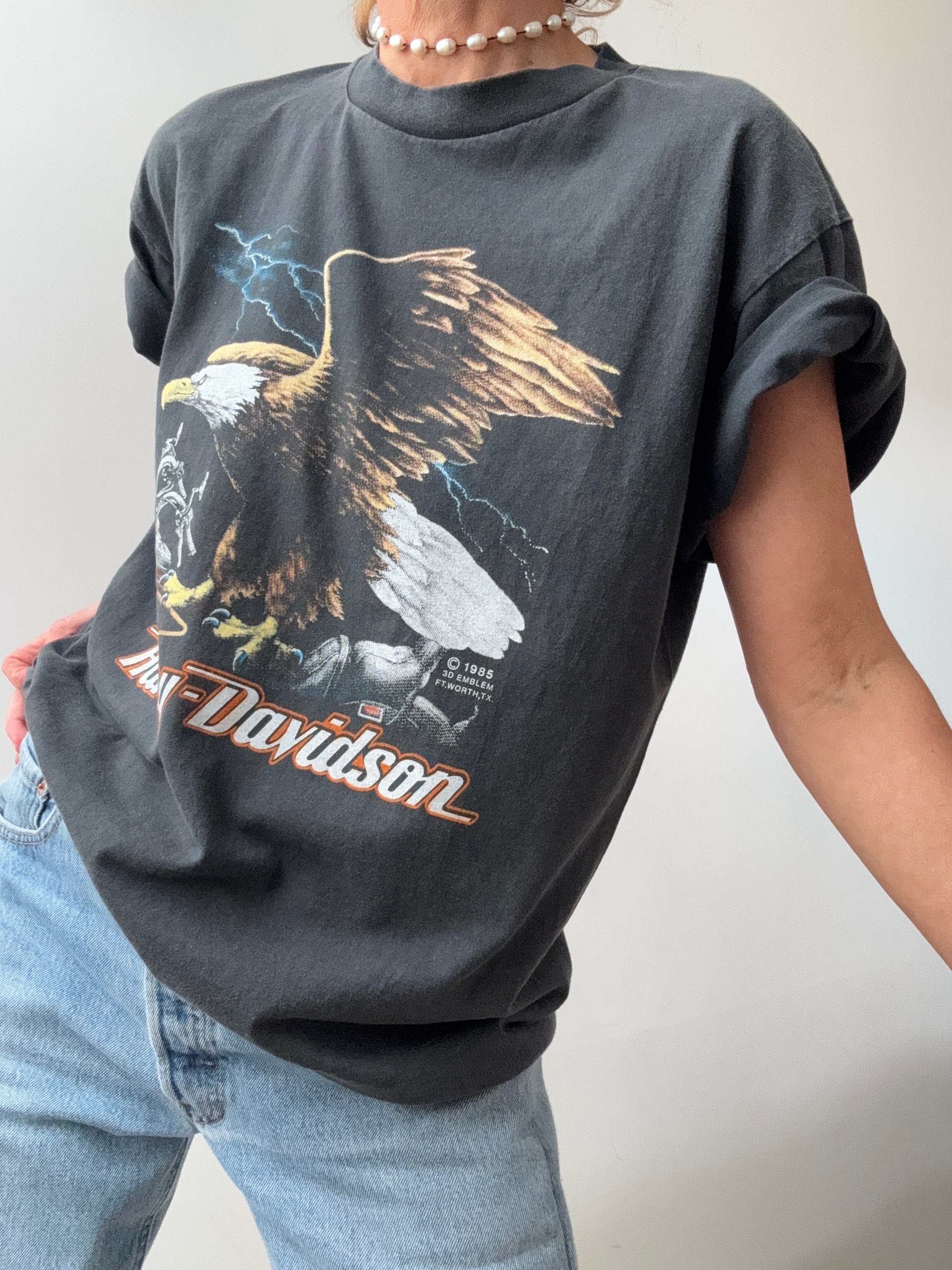 Vintage Style Harley Davidson Tee | Tops