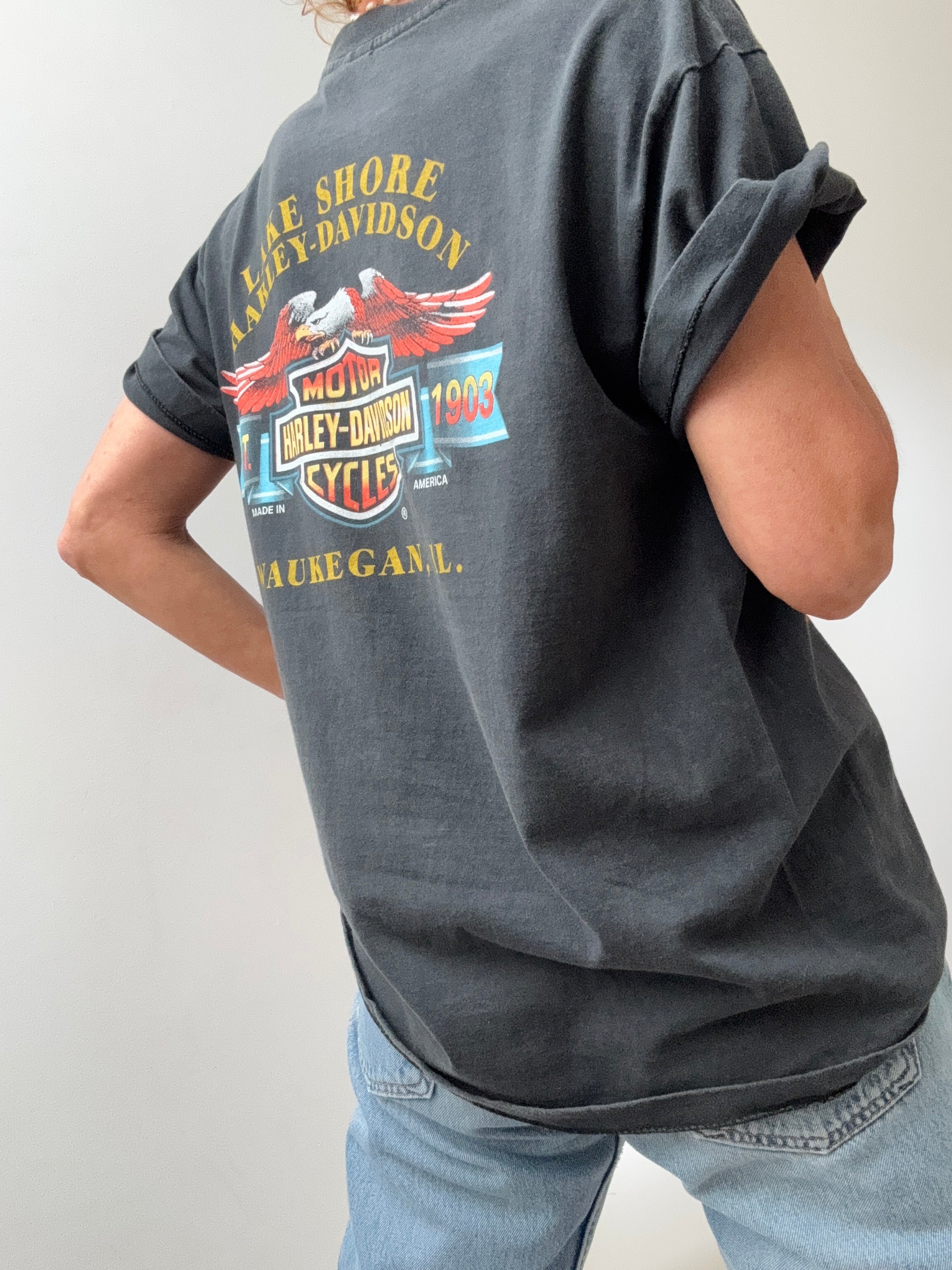 Vintage Style Harley Davidson Tee | Tops