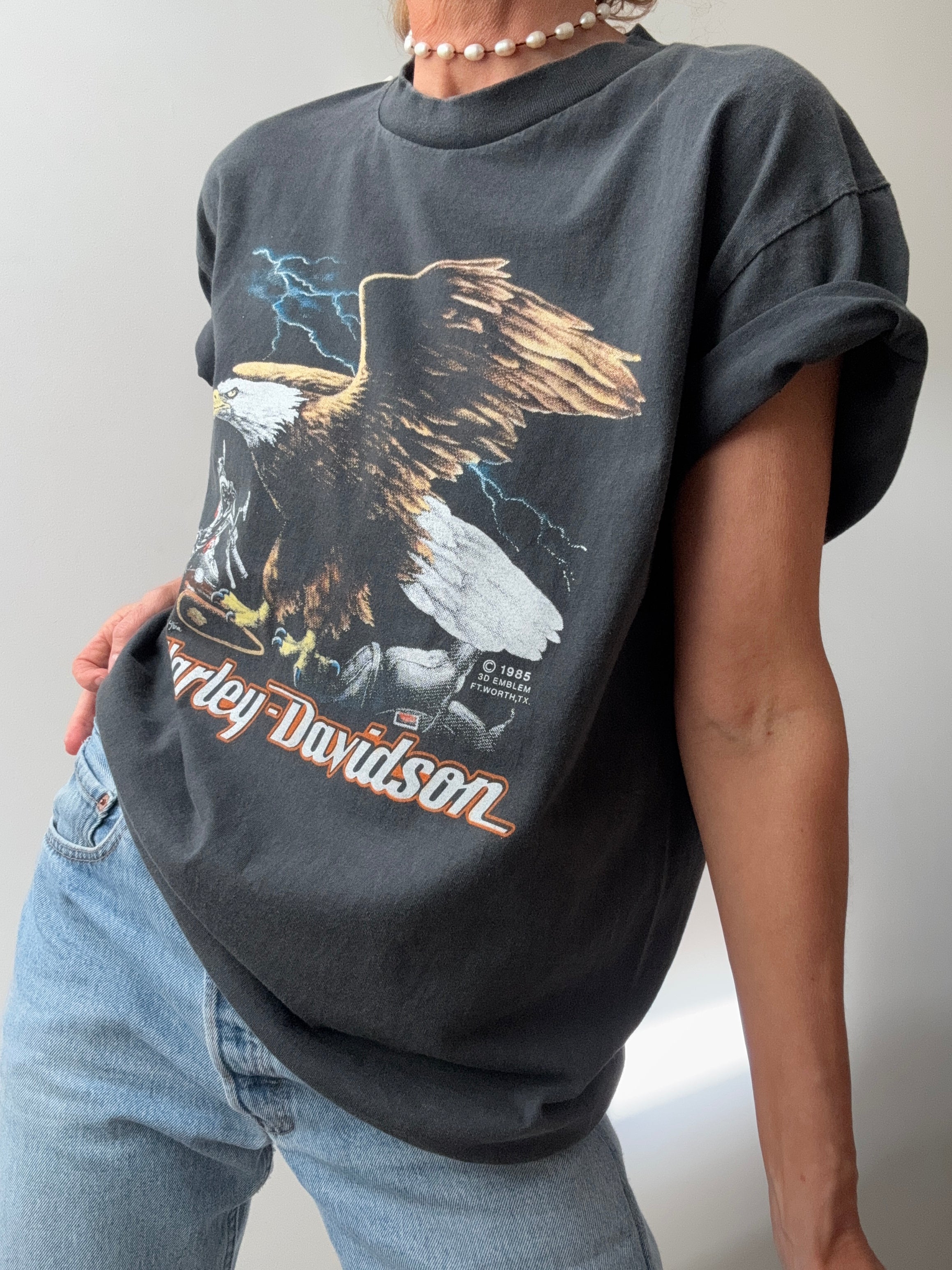 Vintage Style Harley Davidson Tee | Tops