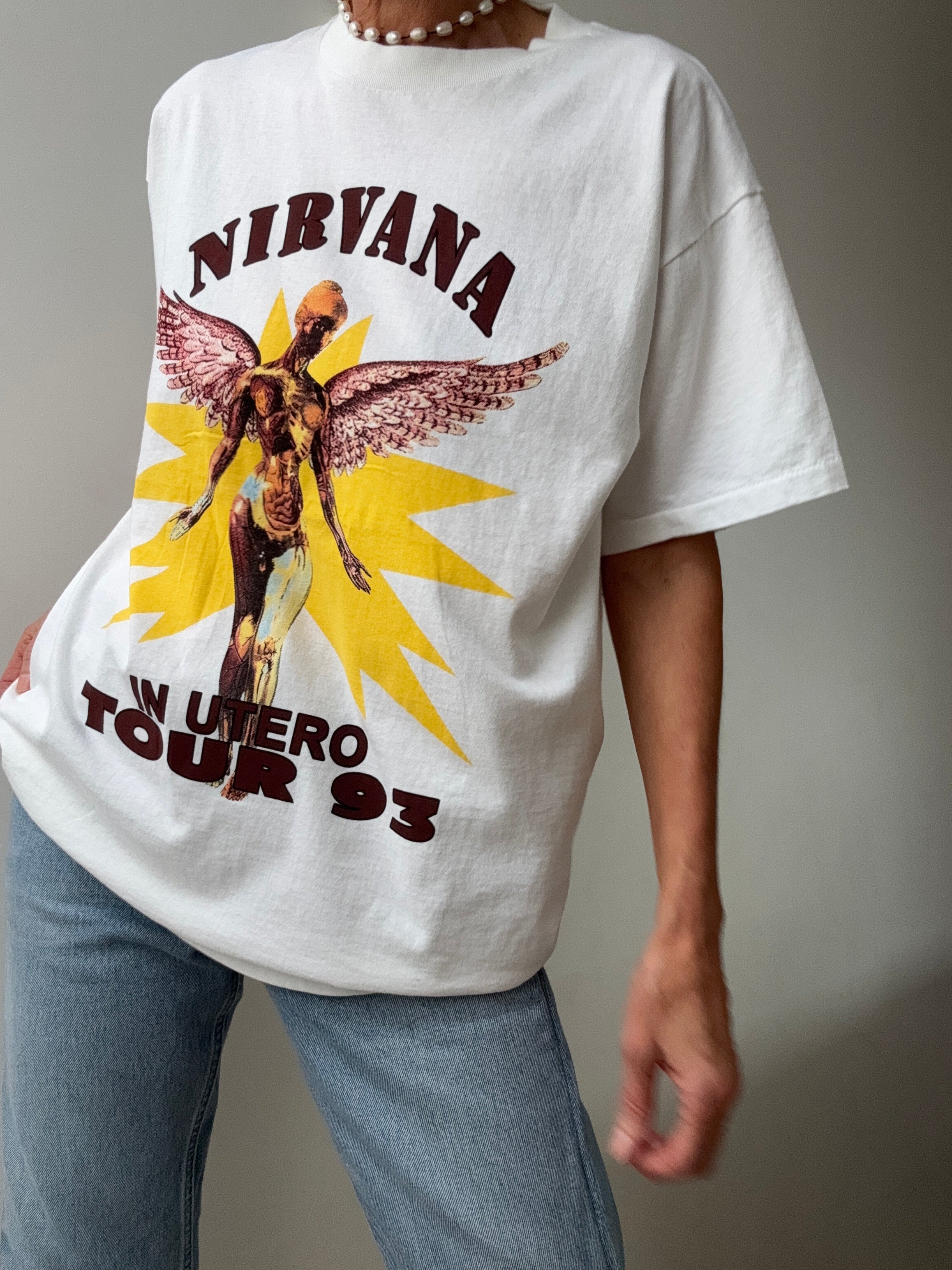 Vintage Style Nirvana World Tour Tee | Tops