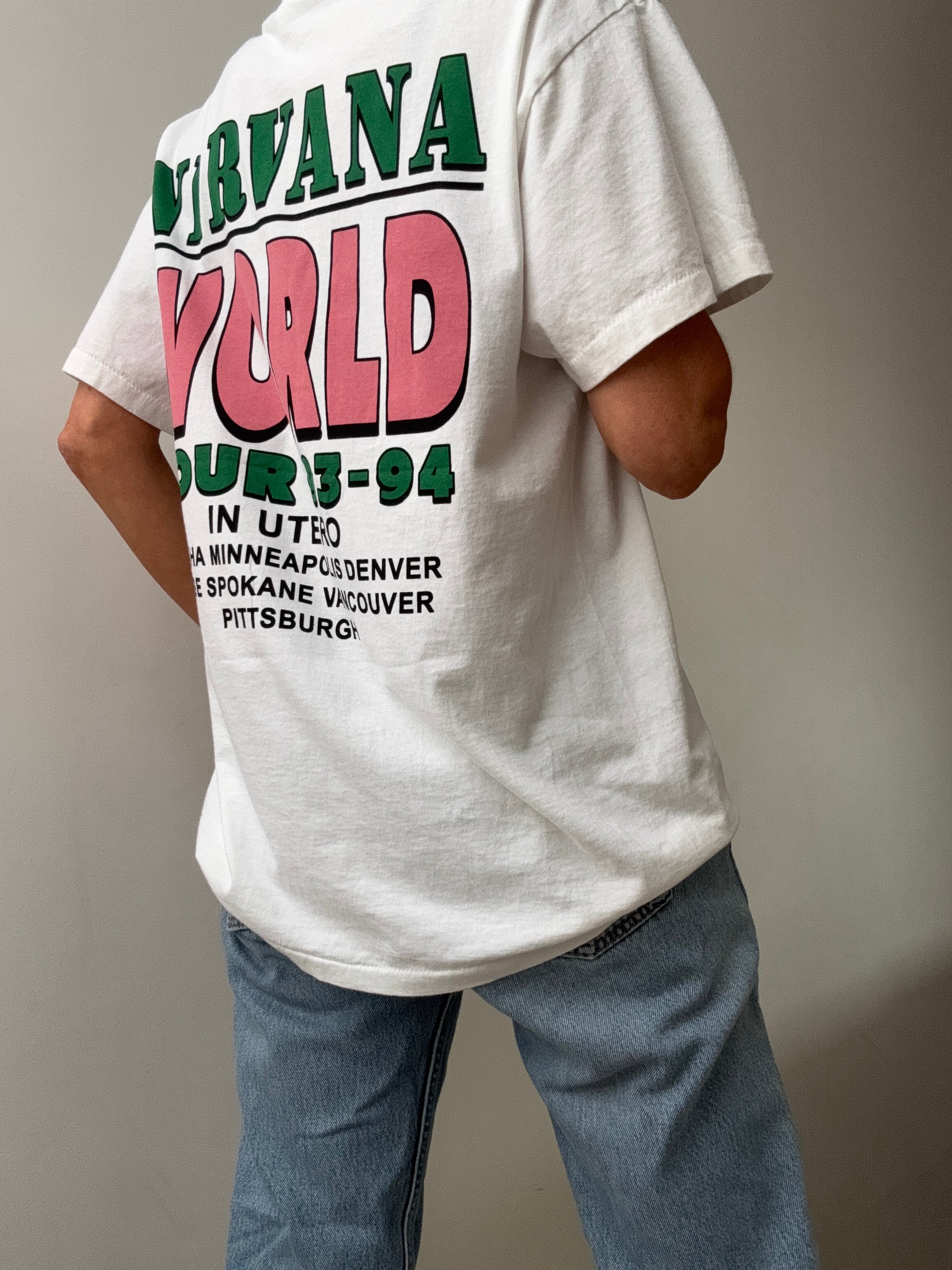 Vintage Style Nirvana World Tour Tee | Tops