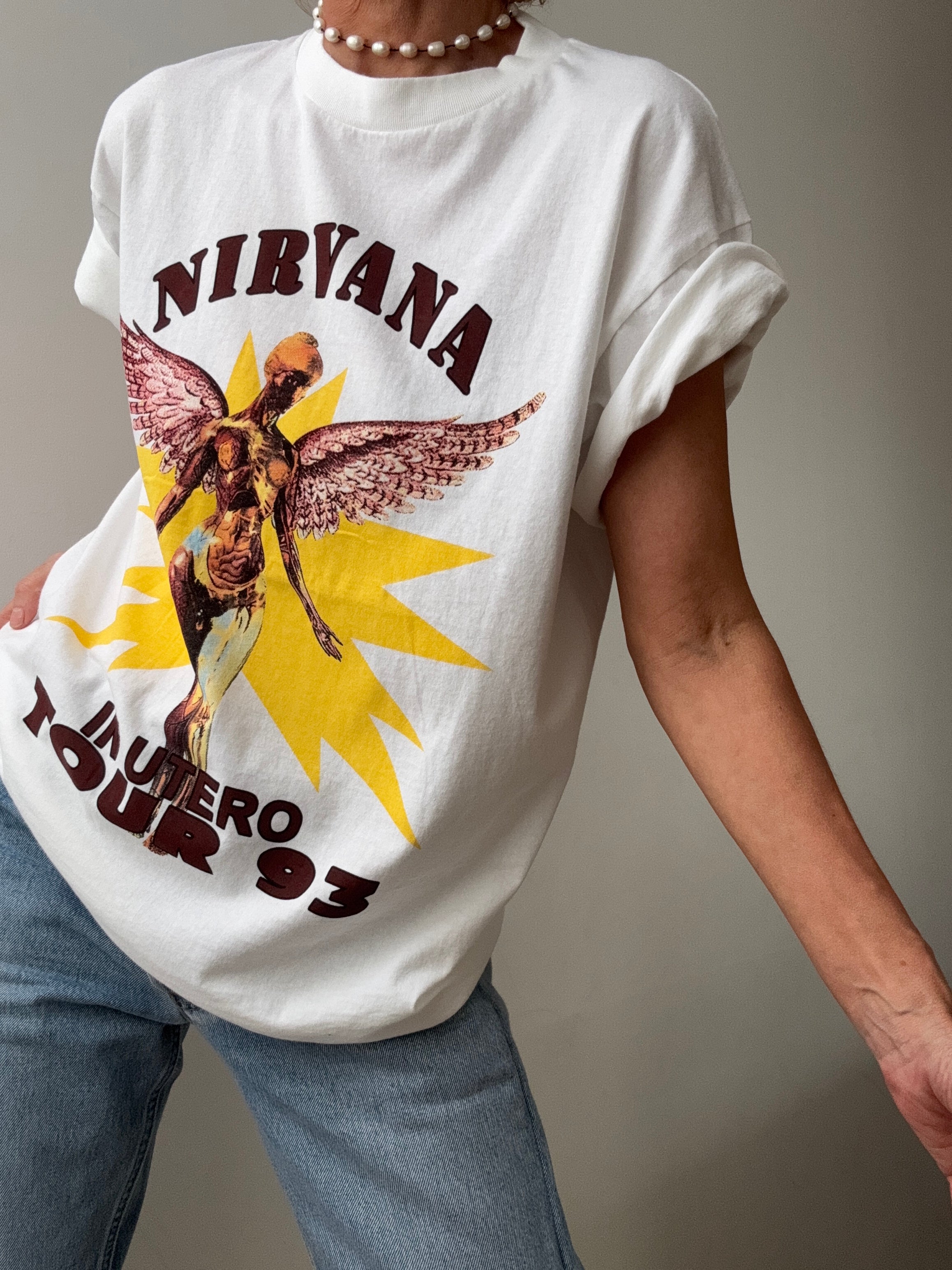 Vintage Style Nirvana World Tour Tee | Tops