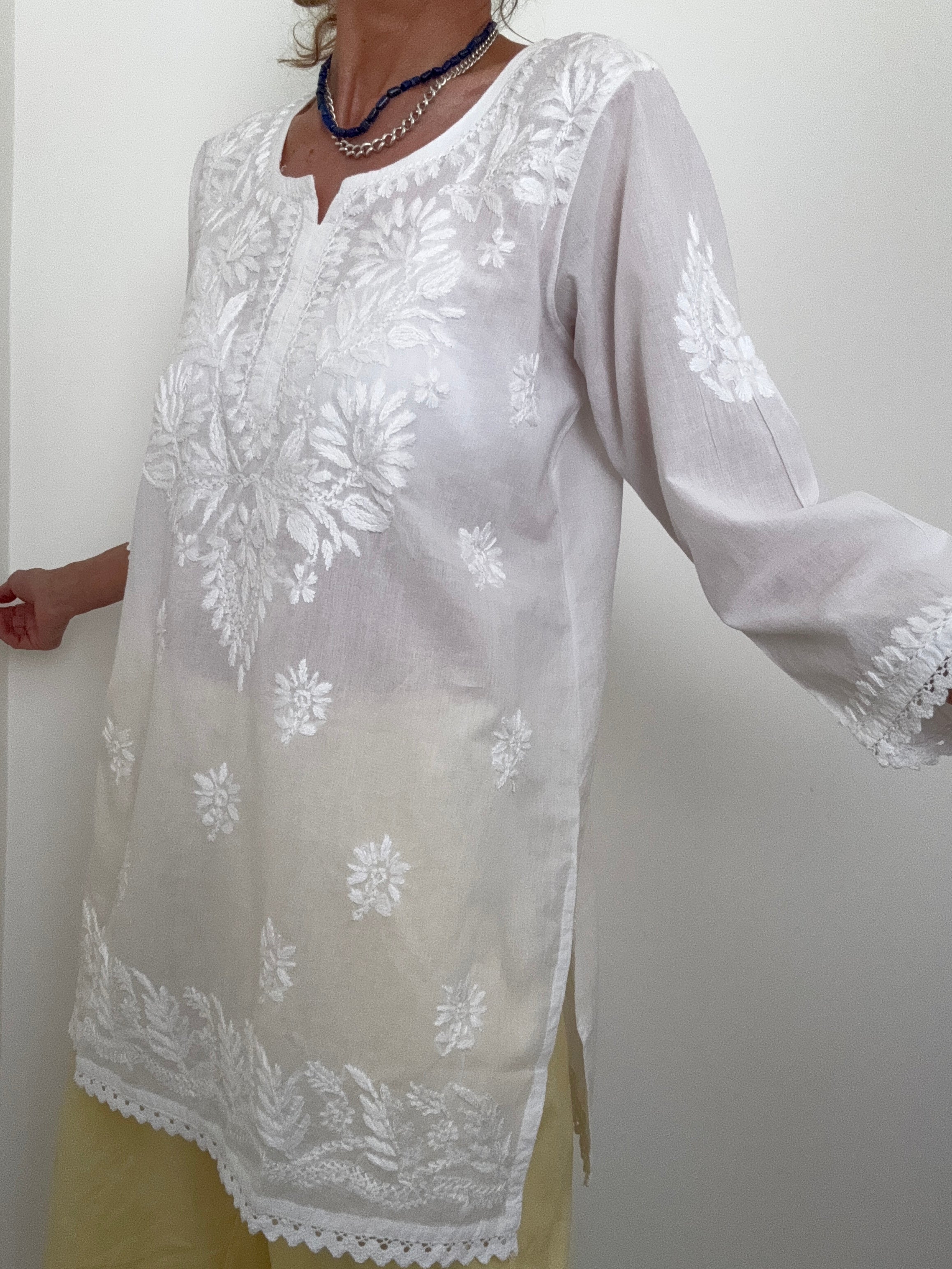 Future Nomads Tops Voile Cotton Kurta Top