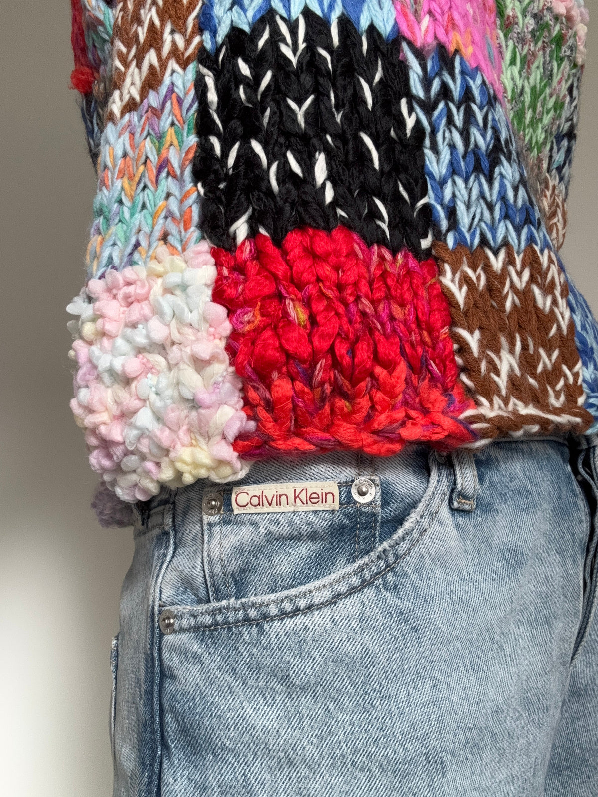 Patchwork Knit Vest