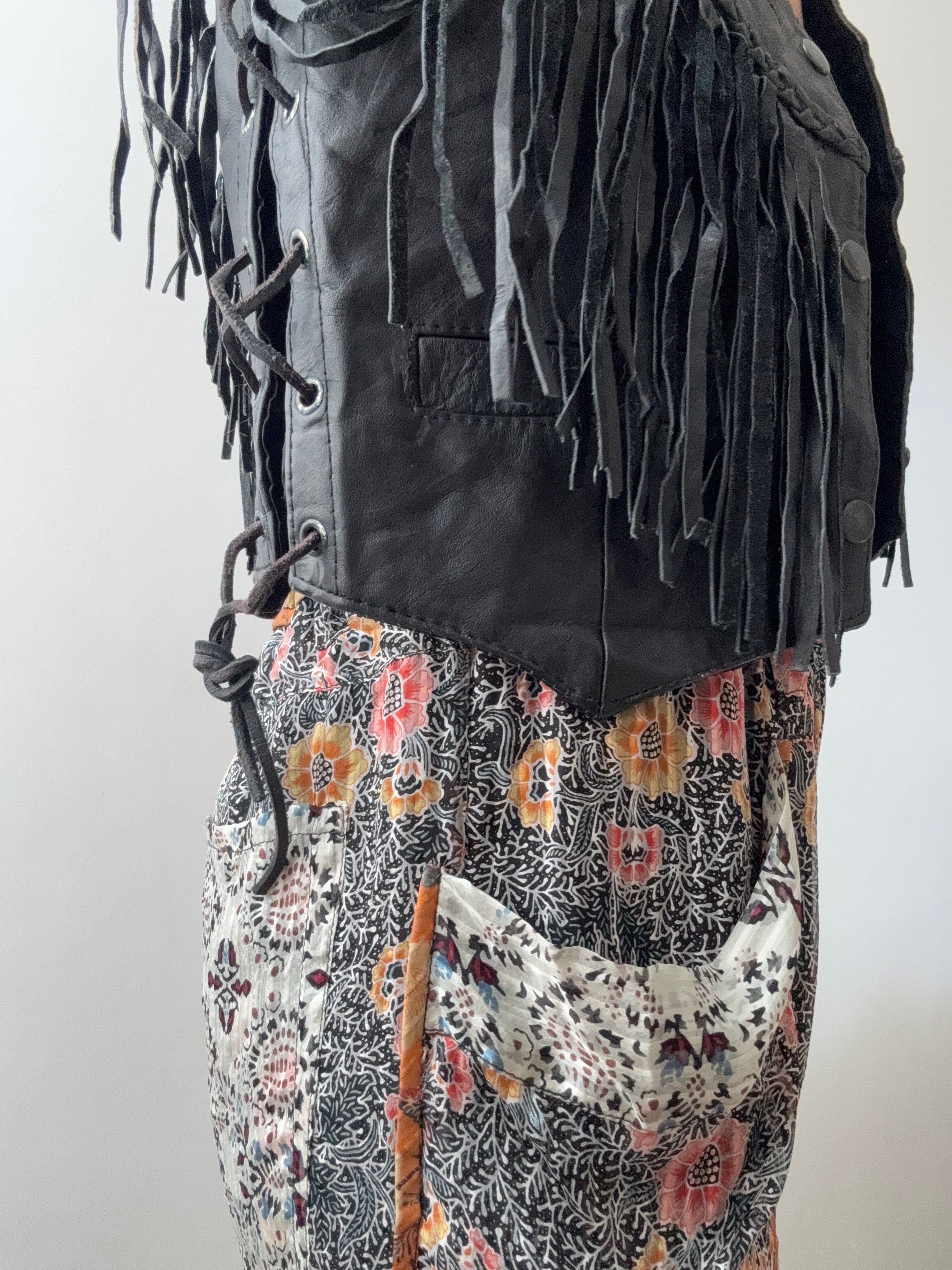 Vintage Roses Leather Vest | Vests