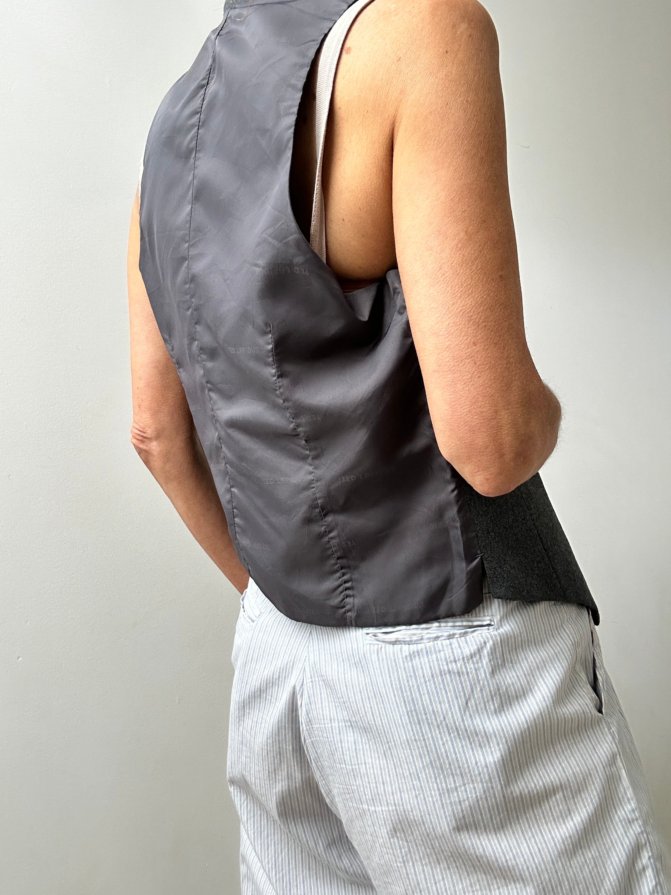Vintage Suite Vest Light Grey Wool | Vests