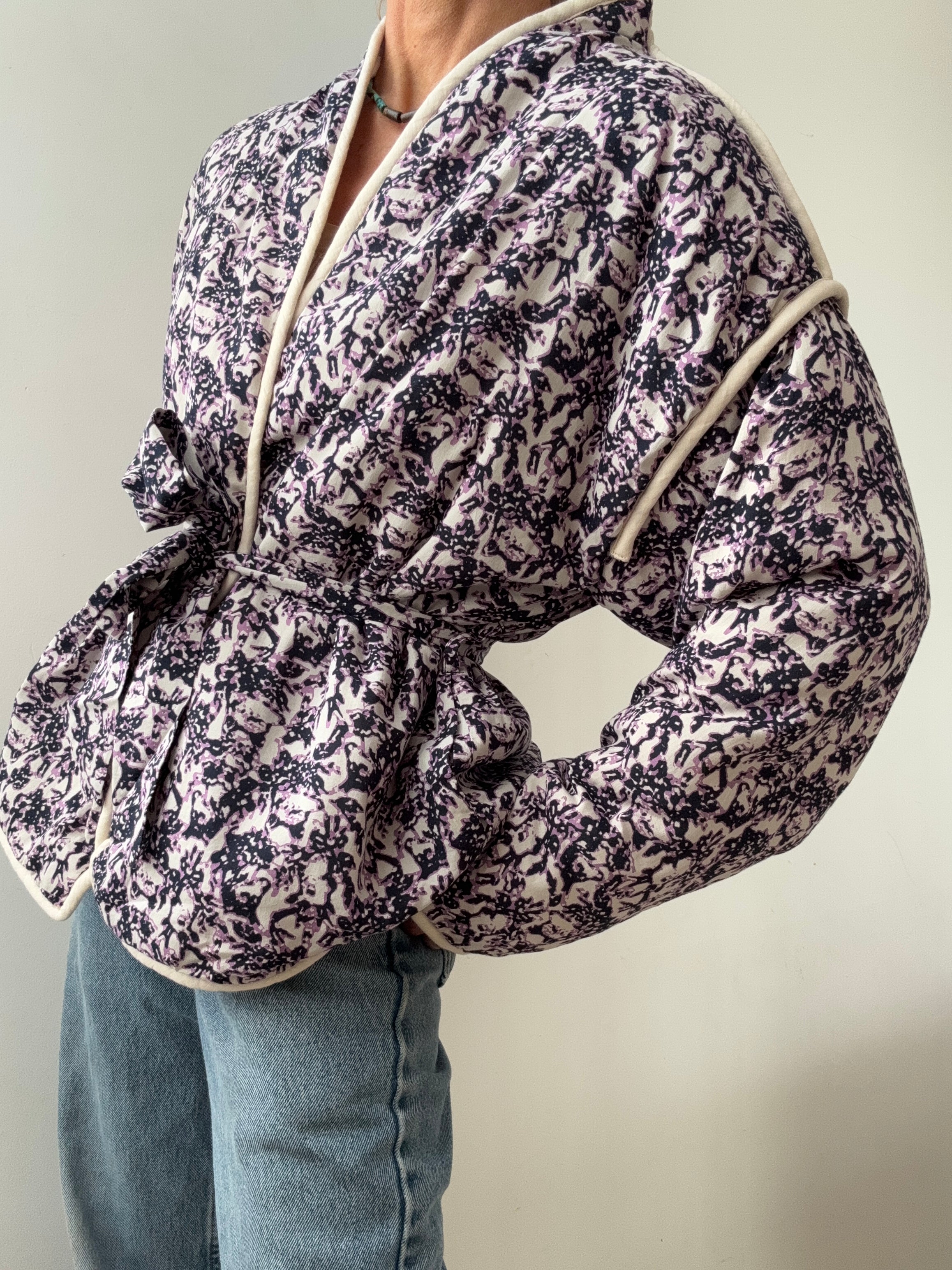 Gerard Darel Paris Jackets Saint Tropez Viniasz Quilted Kimono Jacket