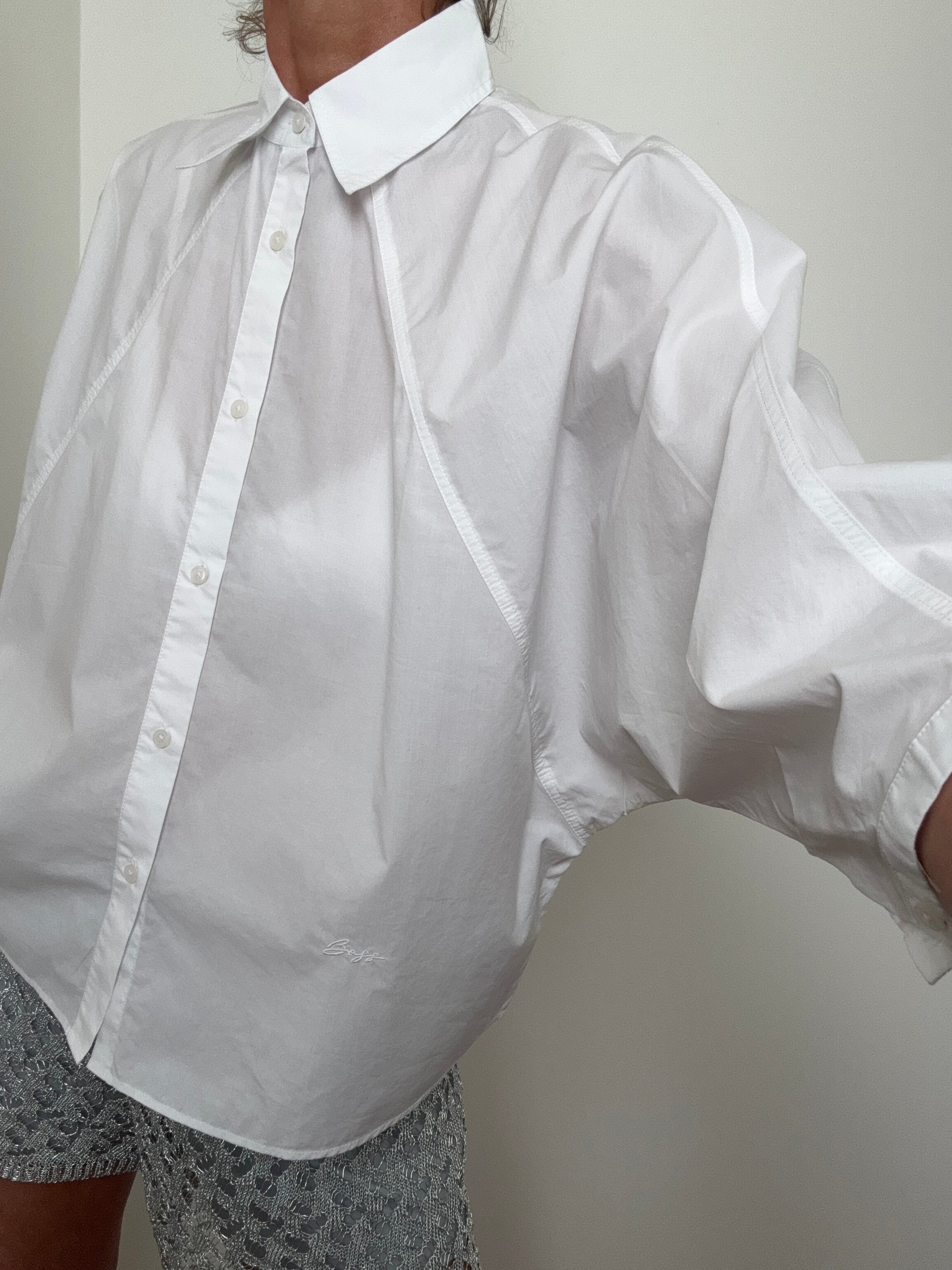 Hugo Boss Shirts Relaxed Fit Blouse White