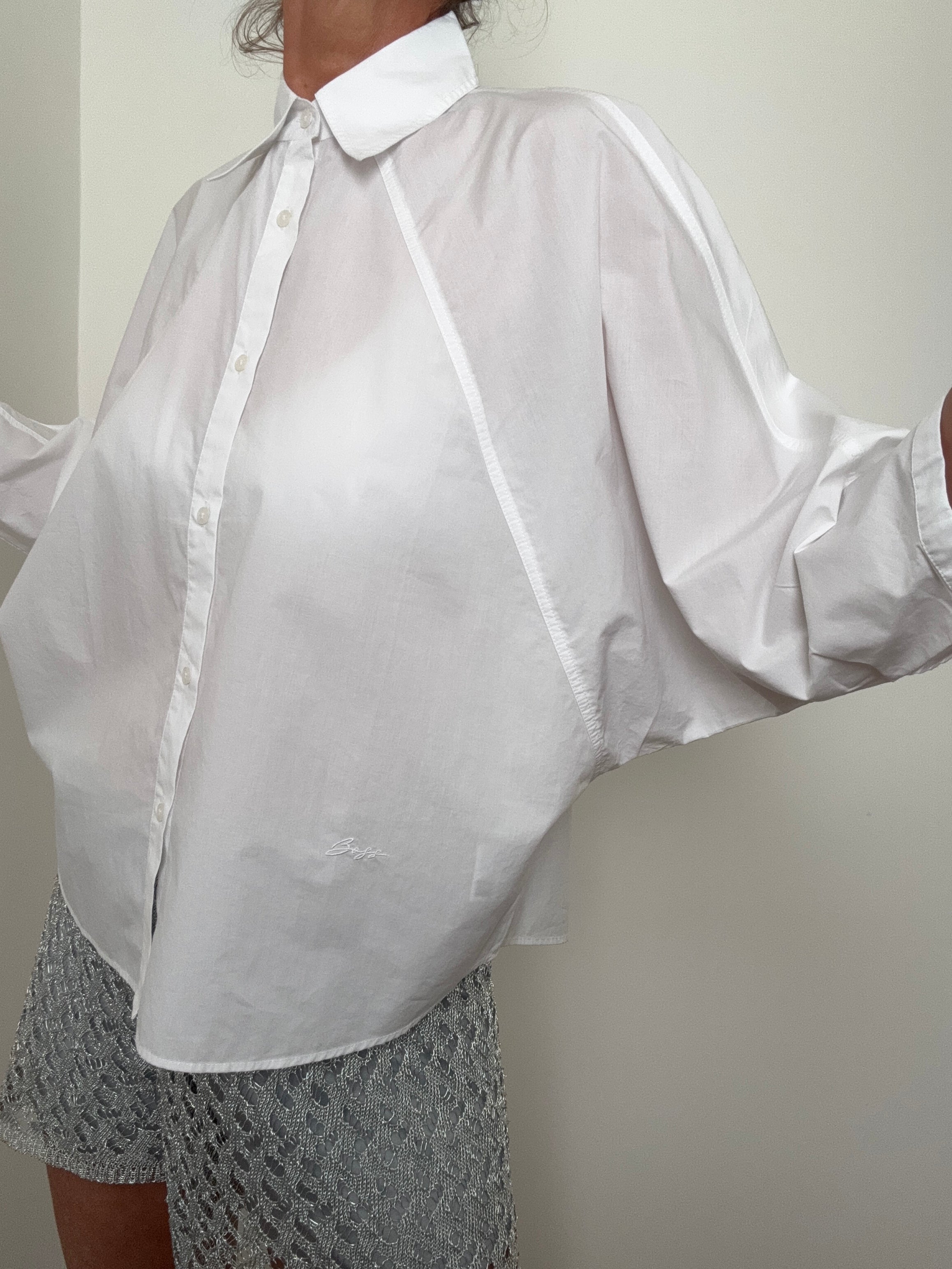 Hugo Boss Shirts Relaxed Fit Blouse White