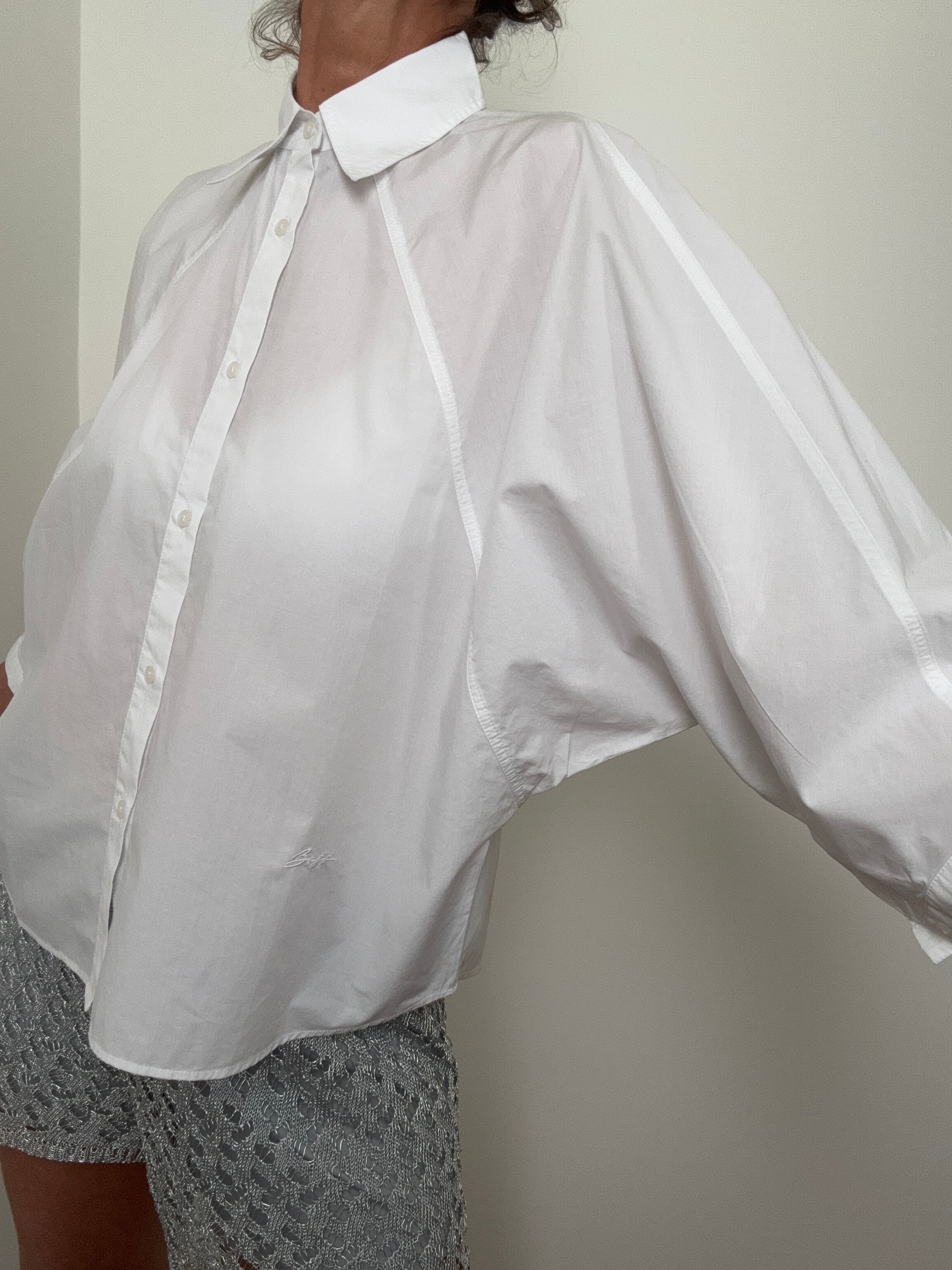 Hugo Boss Shirts Relaxed Fit Blouse White
