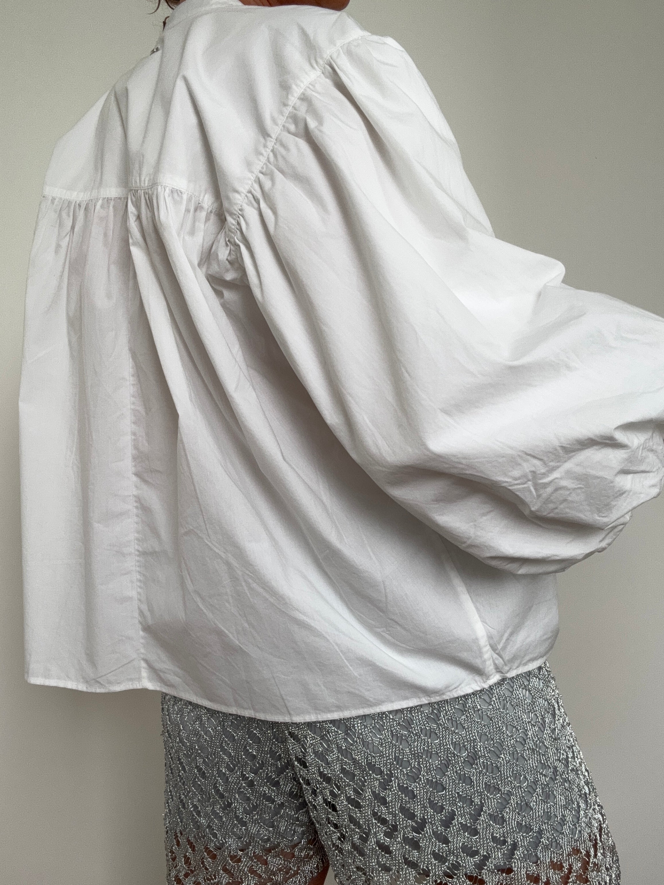 Bales Tie Front Cotton Shirt | Tops