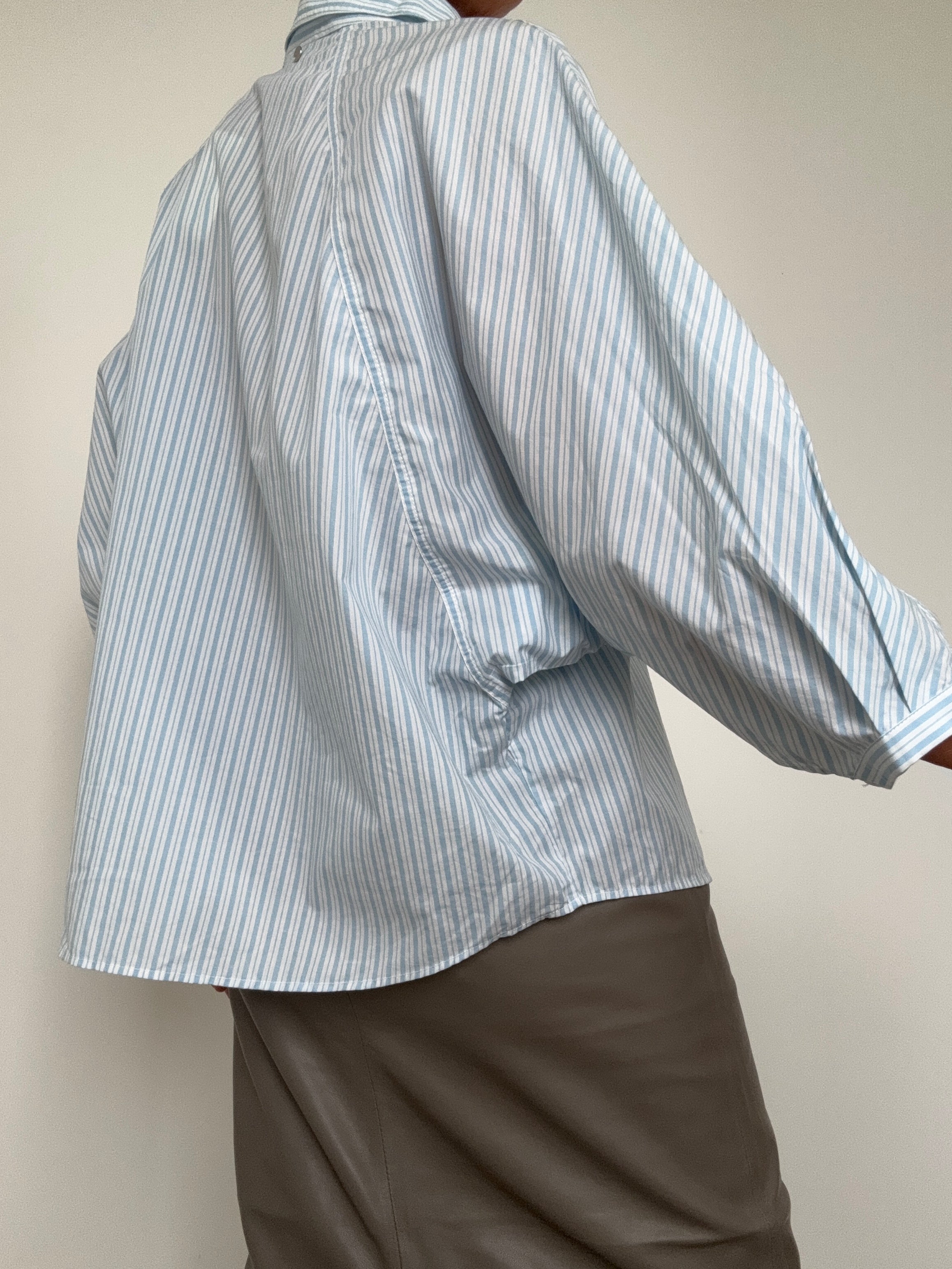 Relaxed Fit Blouse Blue Stripe | Tops