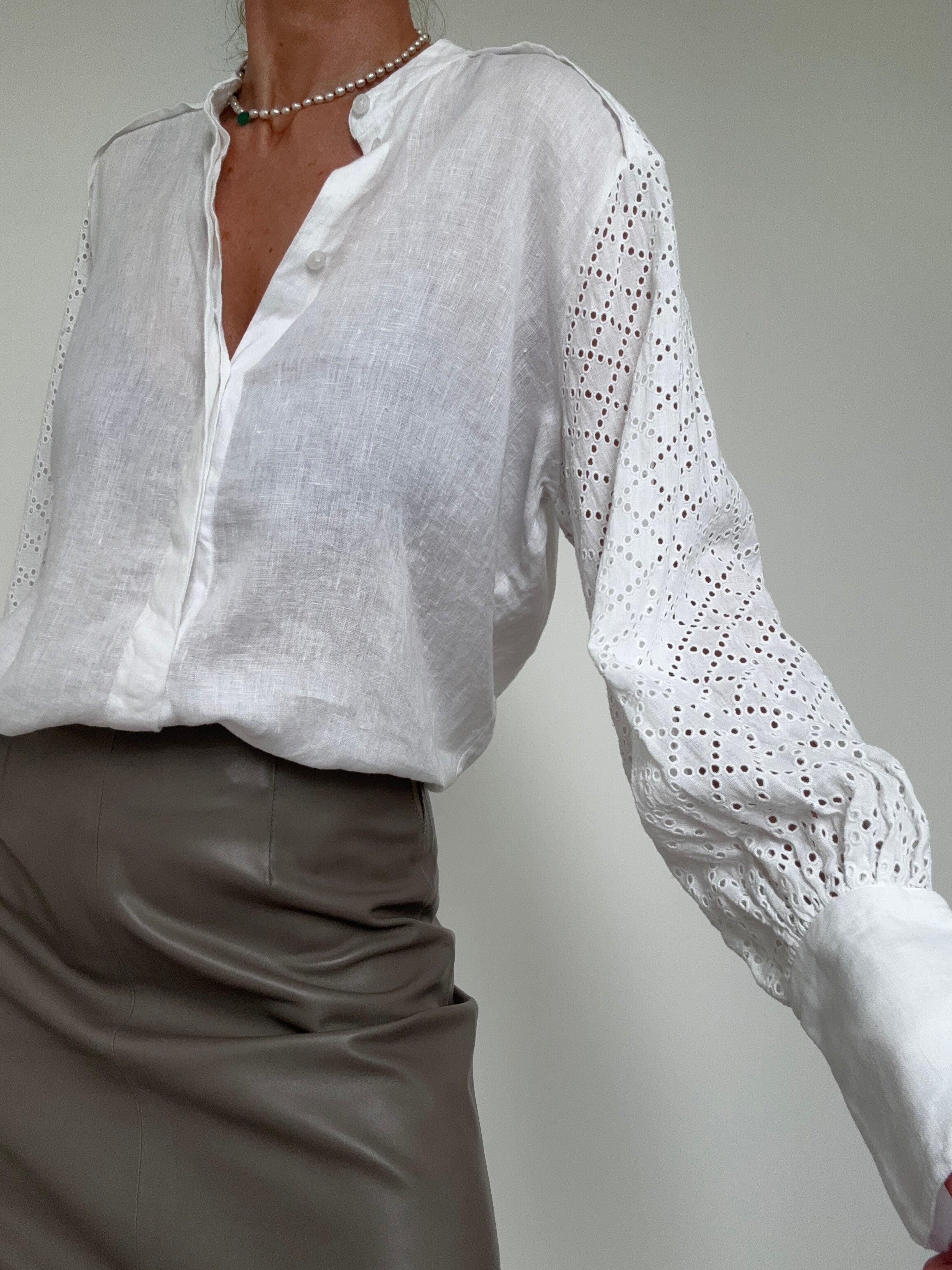 White Linen Shirt | Tops